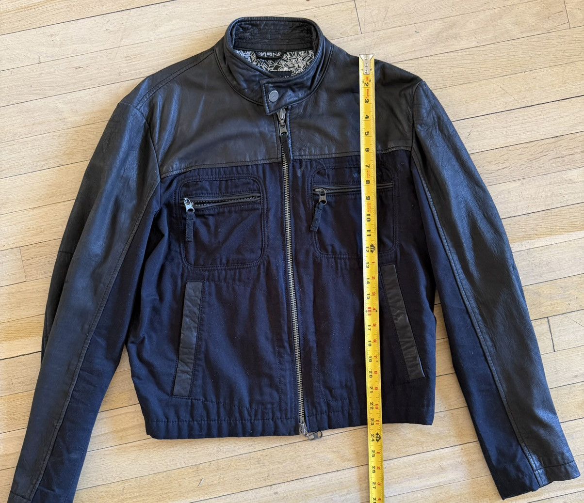 Armani ARMANI Black Biker Jacket Size US L / EU 52-54 / 3 - 9 Thumbnail