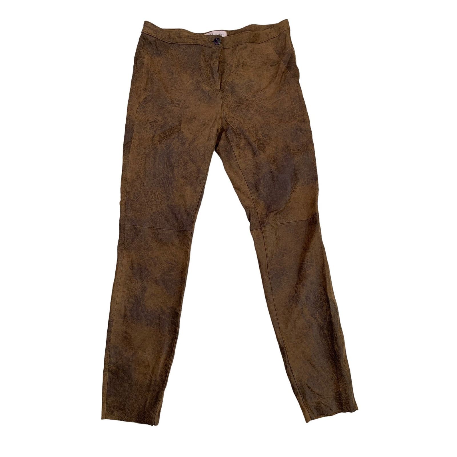 & Other Stories PHILOSOPHY Women's Faux Suede Pants Size 6 Straight Leg Y2K Size 30" / US 8 / IT 44 - 1 Thumbnail