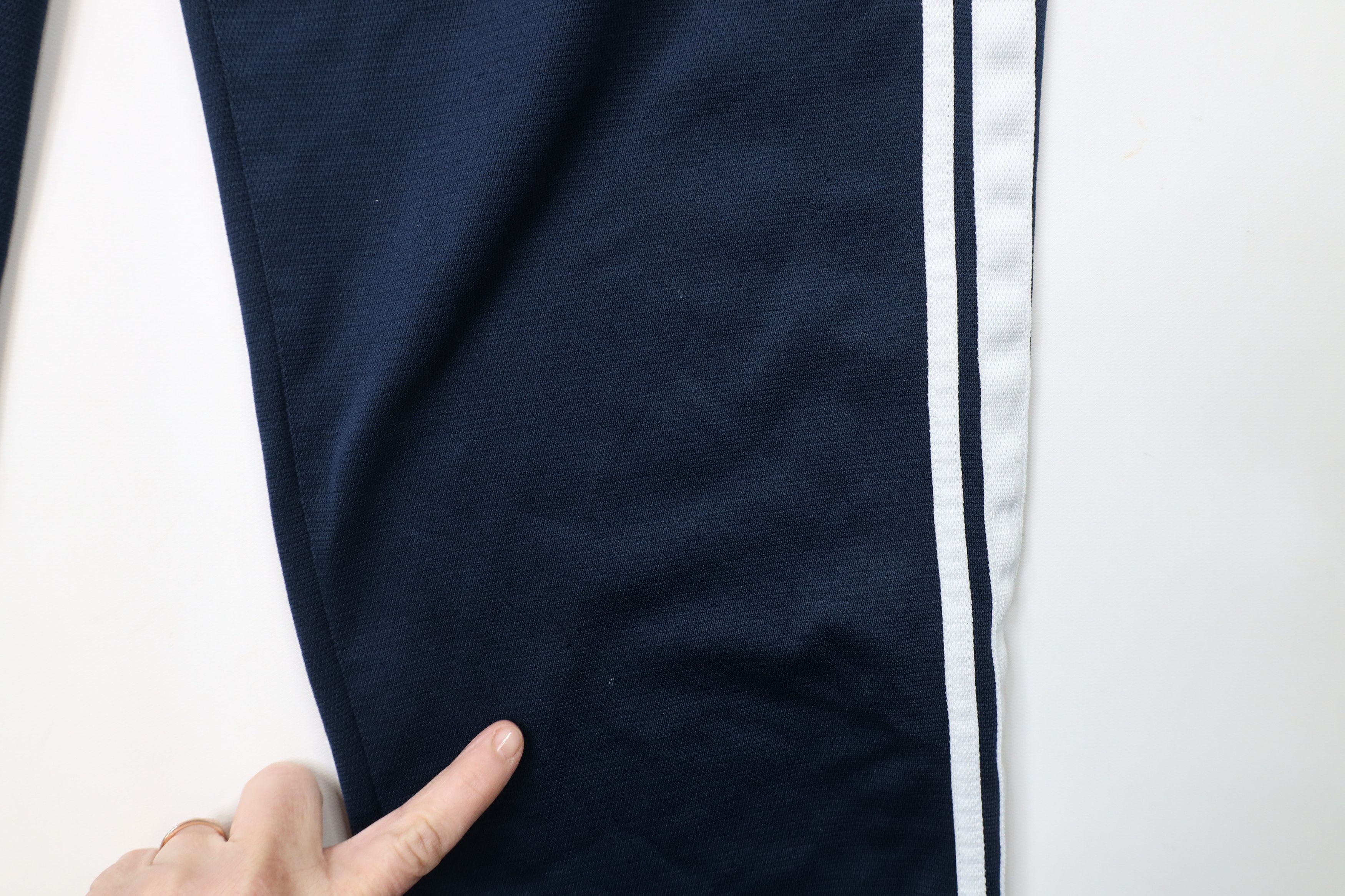 Nike × Vintage Vintage Nike Scott Mini Swoosh Striped Wide Leg Pants Blue Size US 36 / EU 52 - 8 Thumbnail