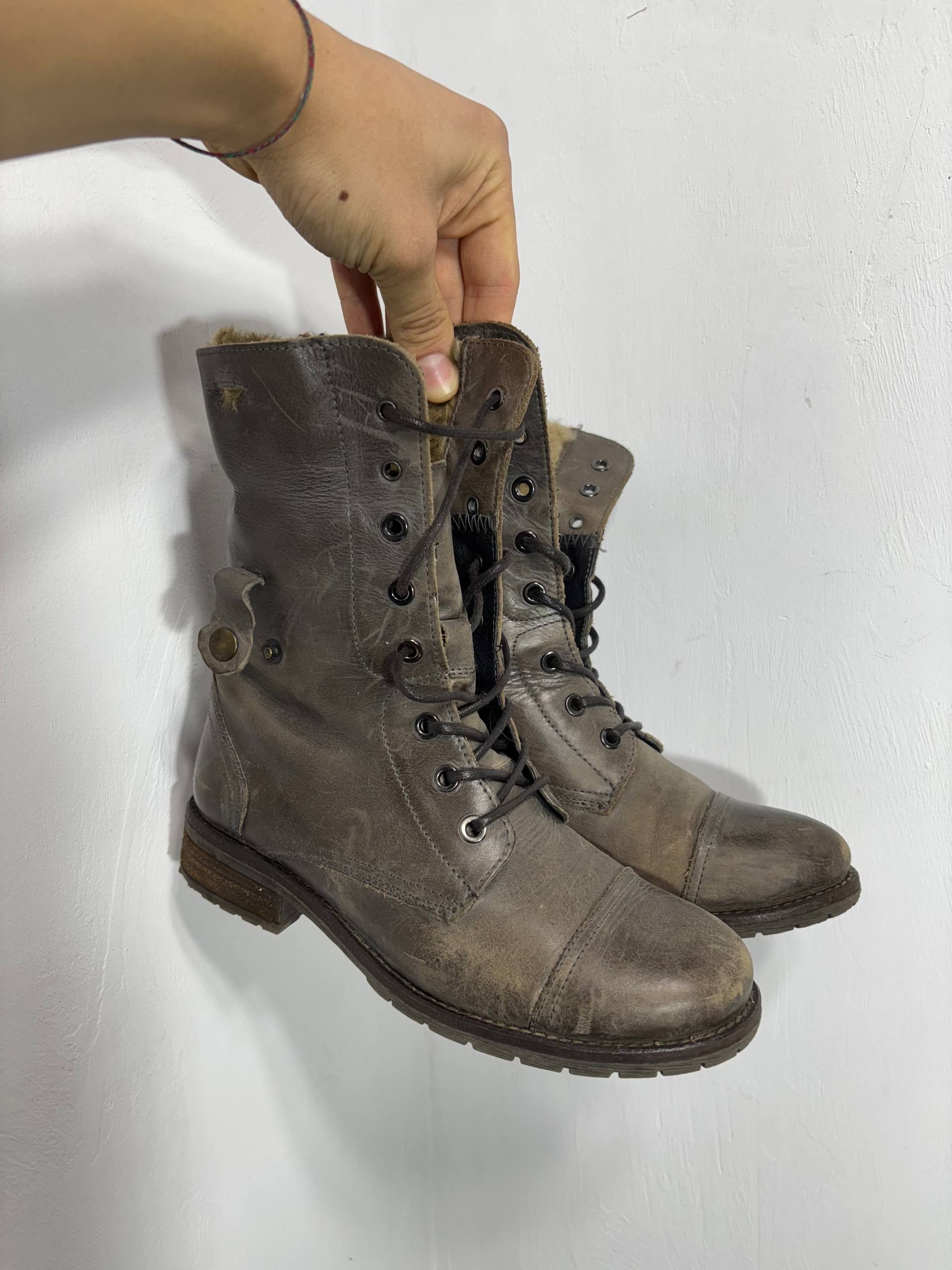 A.S.98 VTG Avant Garde IfSixWasNine AS 98 Vibe Fur Leather Boots Size US 7 / IT 37 - 1 Thumbnail