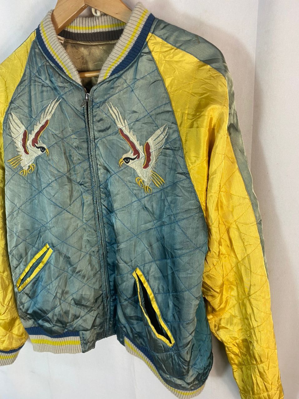 Japanese Brand × Vintage Rare🔥vintage Sukajan reversible rayon jacket by pin ball Size US M / EU 48-50 / 2 - 17 Thumbnail