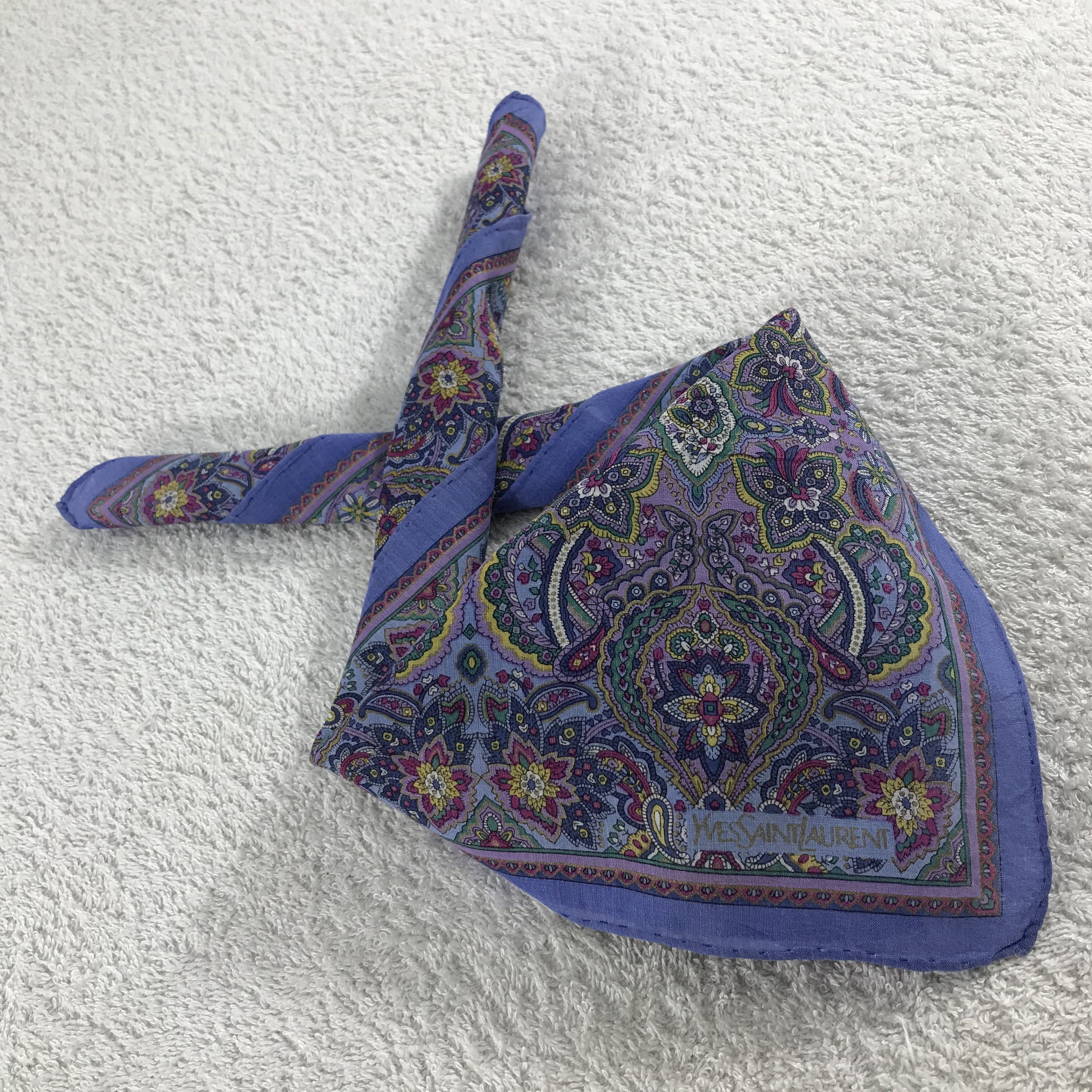 Vintage × Yves Saint Laurent Yves Saint Laurent Bandana / Handkerchief /Neckerchief -S241 Size ONE SIZE - 4 Thumbnail