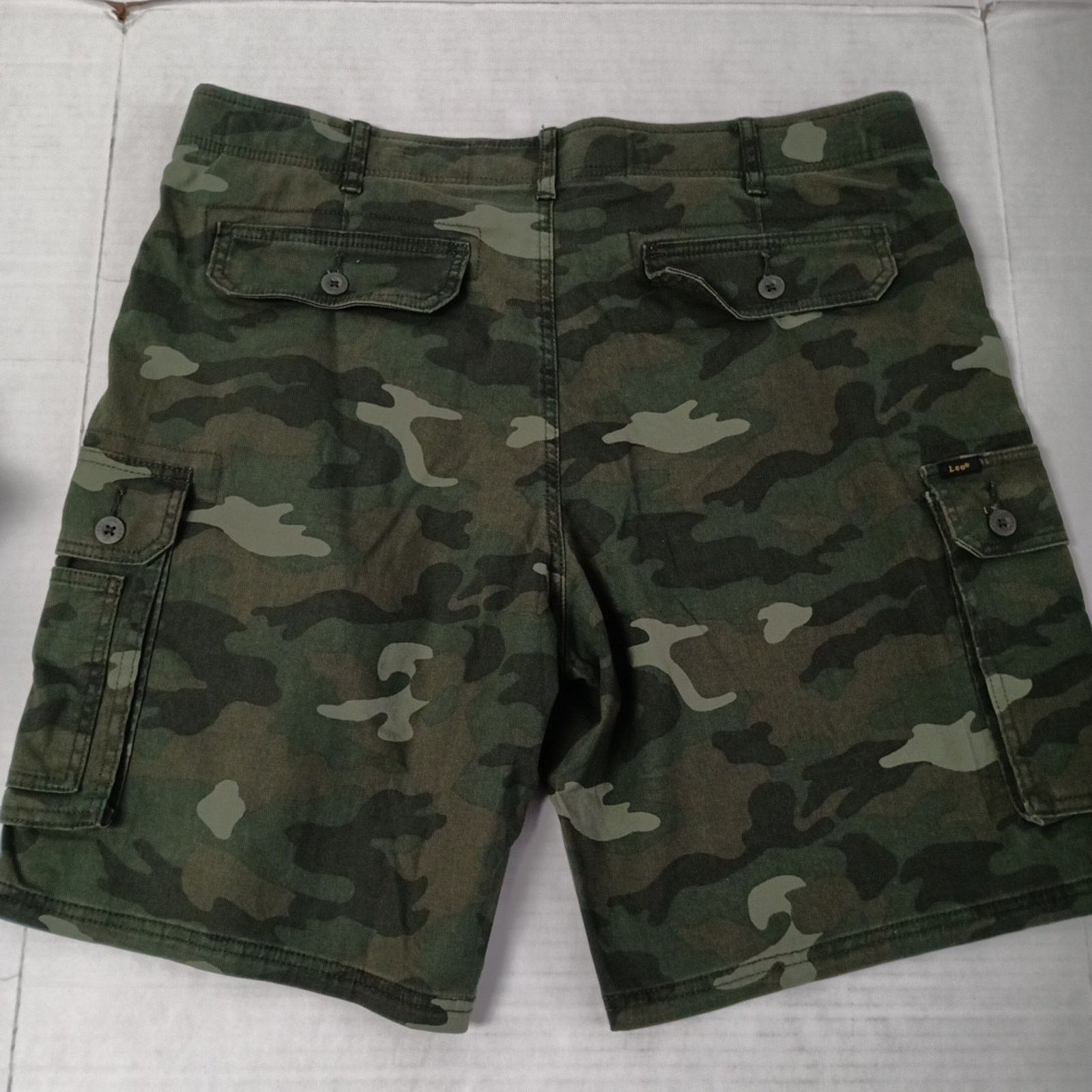 Lee Lee Men's 40 Active Cargo Shorts Green Camo Motion Flex Size US 40 / EU 56 - 5 Thumbnail