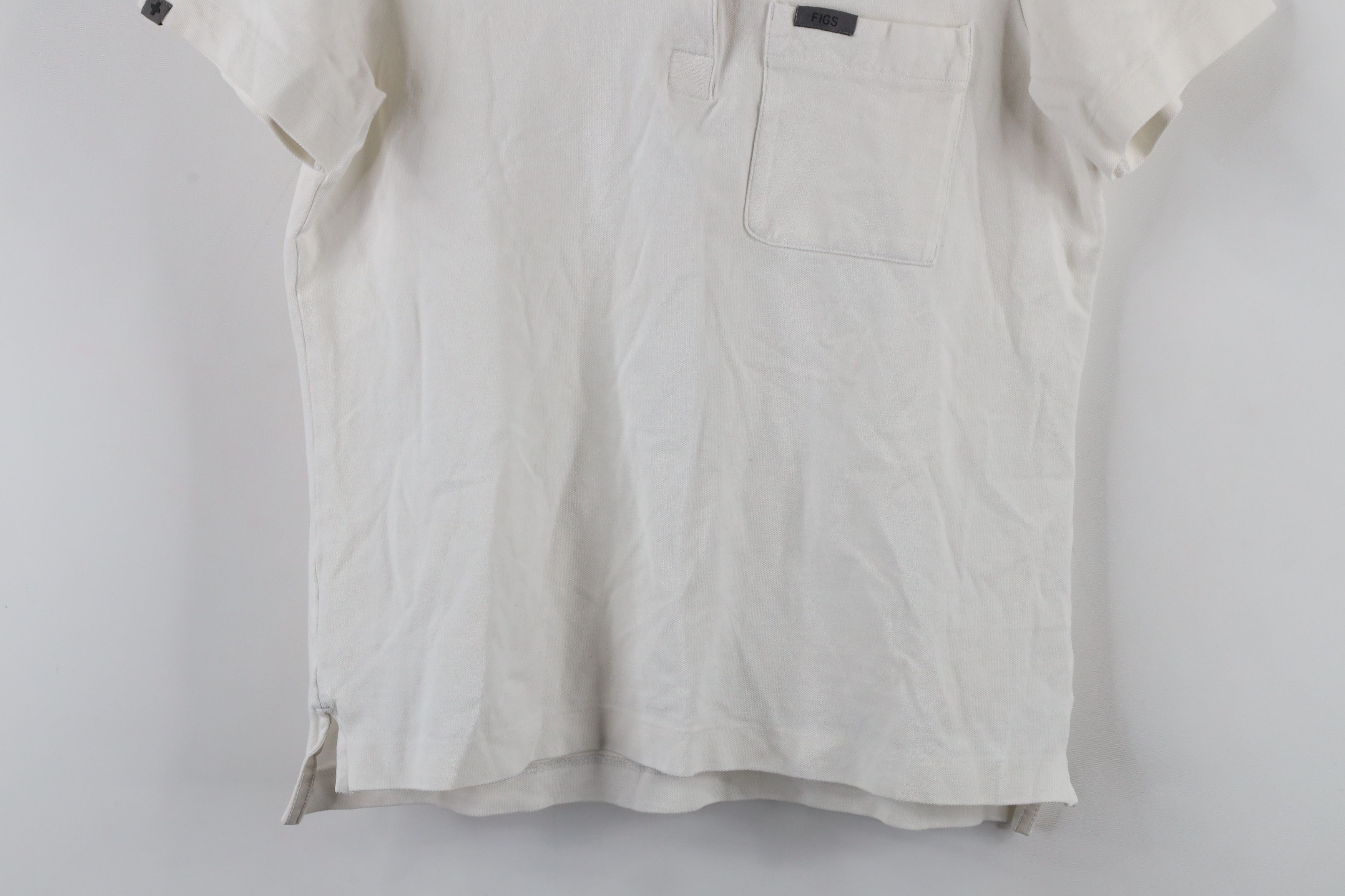 Vintage Figs Tailored Scrubs Short Sleeve Nurse Desk Polo Shirt Size M / US 6-8 / IT 42-44 - 3 Thumbnail