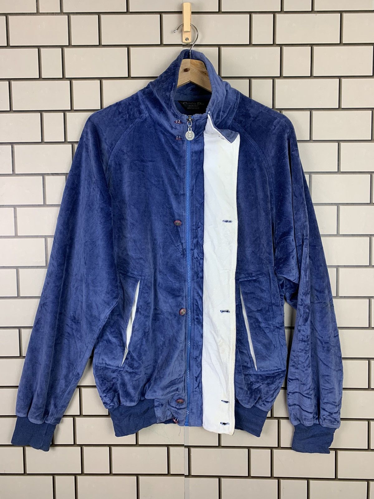 Christian Dior Monsieur Vintage Christian Dior Blue Velvet Jacket Size US L / EU 52-54 / 3 - 2 Thumbnail