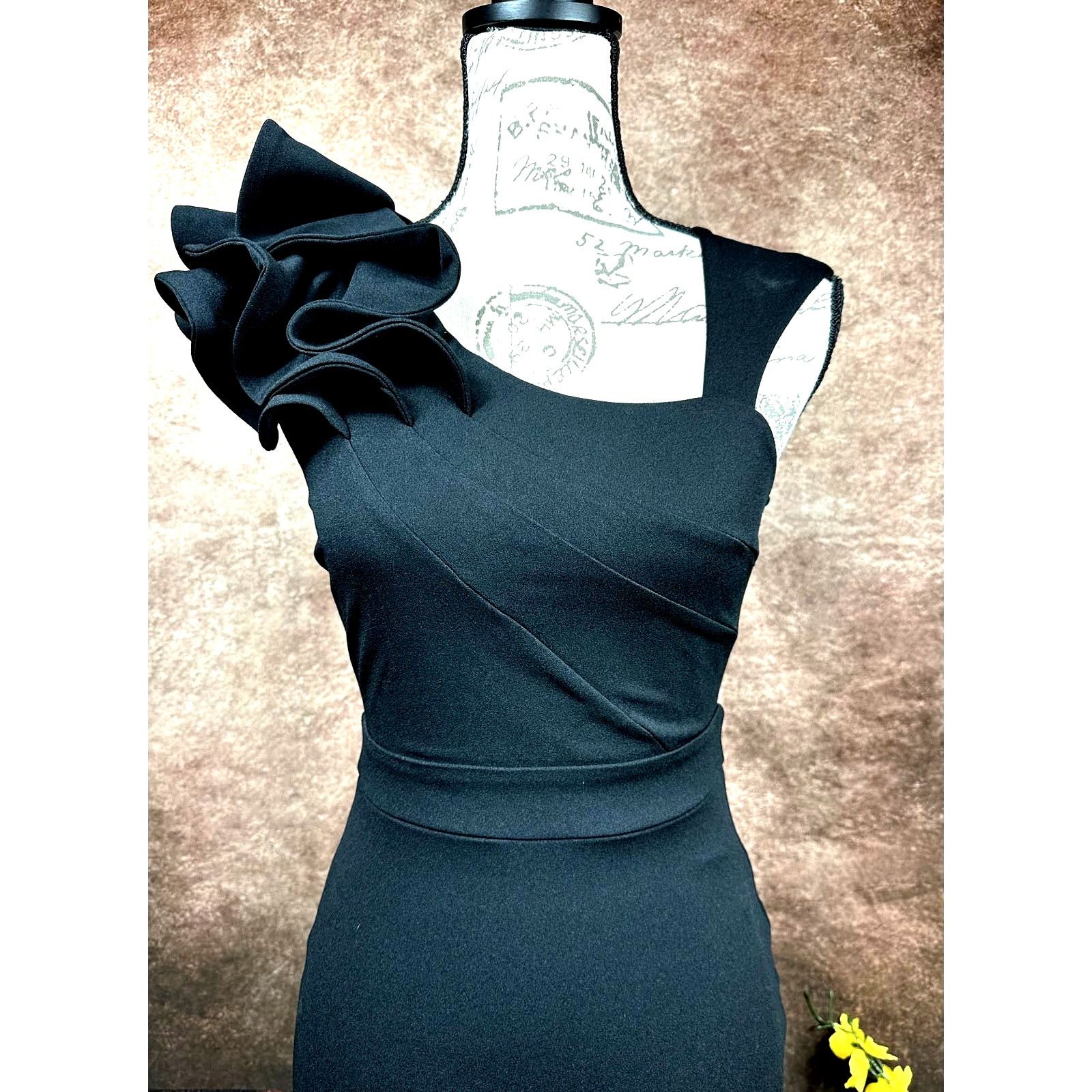 Other LuLu's Lucette Black Sleeveless Ruffled Mermaid Gown XS Size XS / US 0-2 / IT 36-38 - 10 Thumbnail