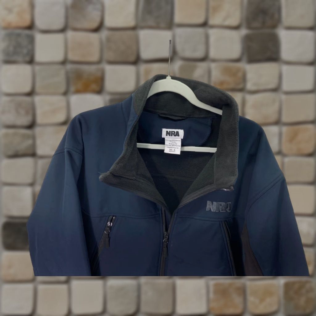 Vintage NRA Full Zip Work Jacket Mens XL Blue Soft Shell Jacket Size US XL / EU 56 / 4 - 1 Thumbnail