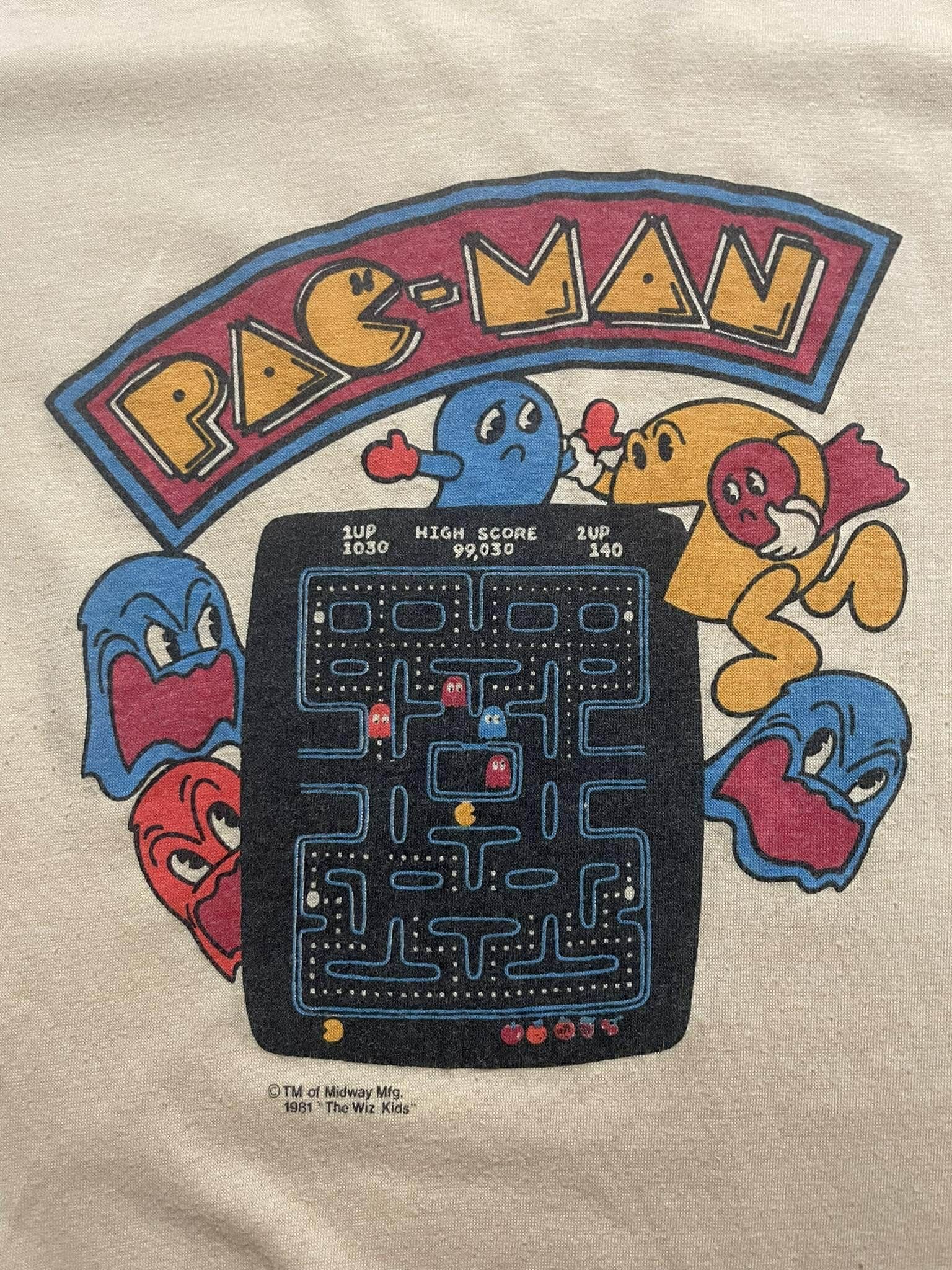 Vintage Vintage 80s Pac Man Video Game Shirt Size US M / EU 48-50 / 2 - 2 Thumbnail