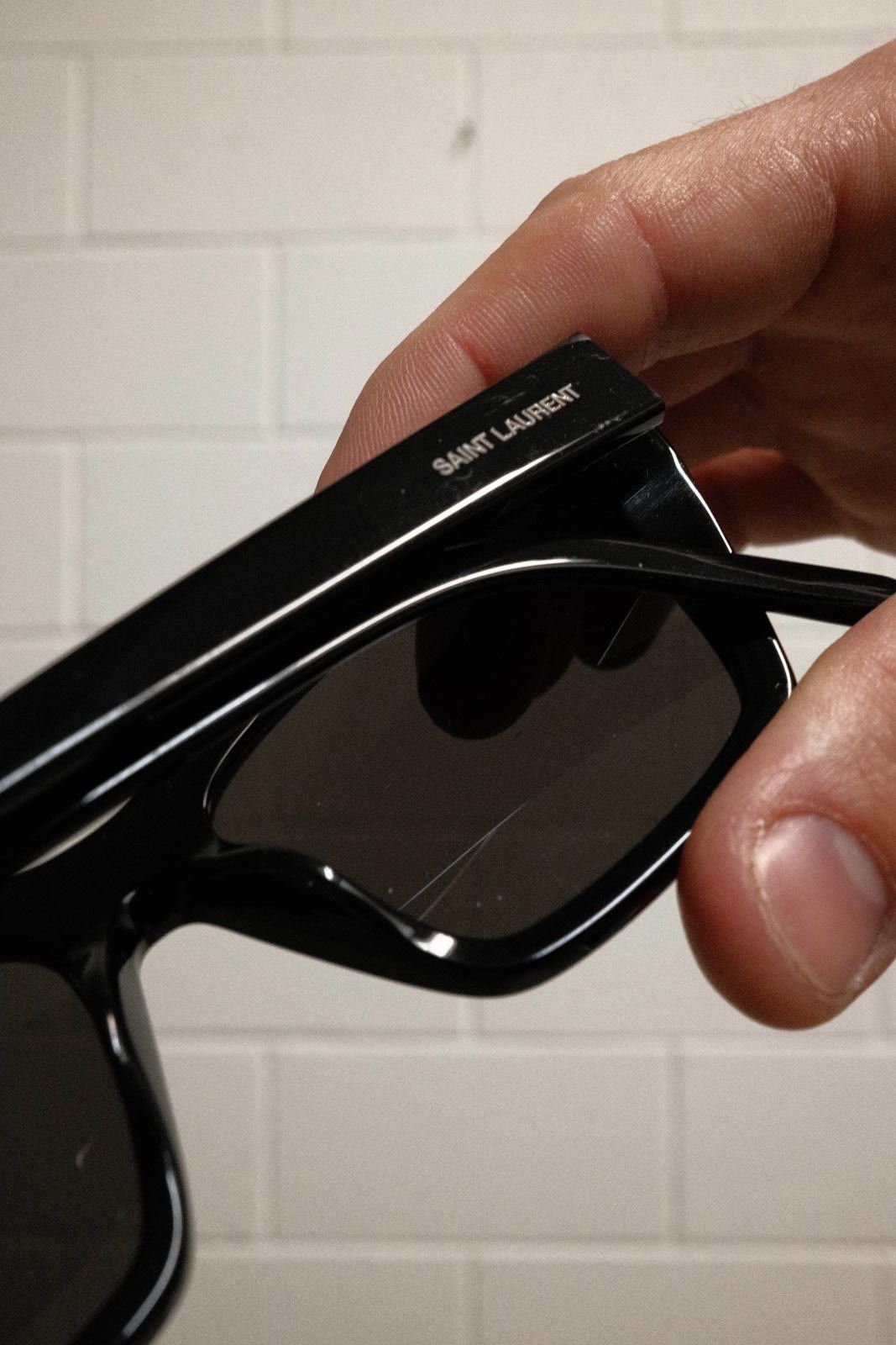 Saint Laurent Paris Saint Laurent Black Rectangular Sunglasses with Case Size ONE SIZE - 3 Thumbnail