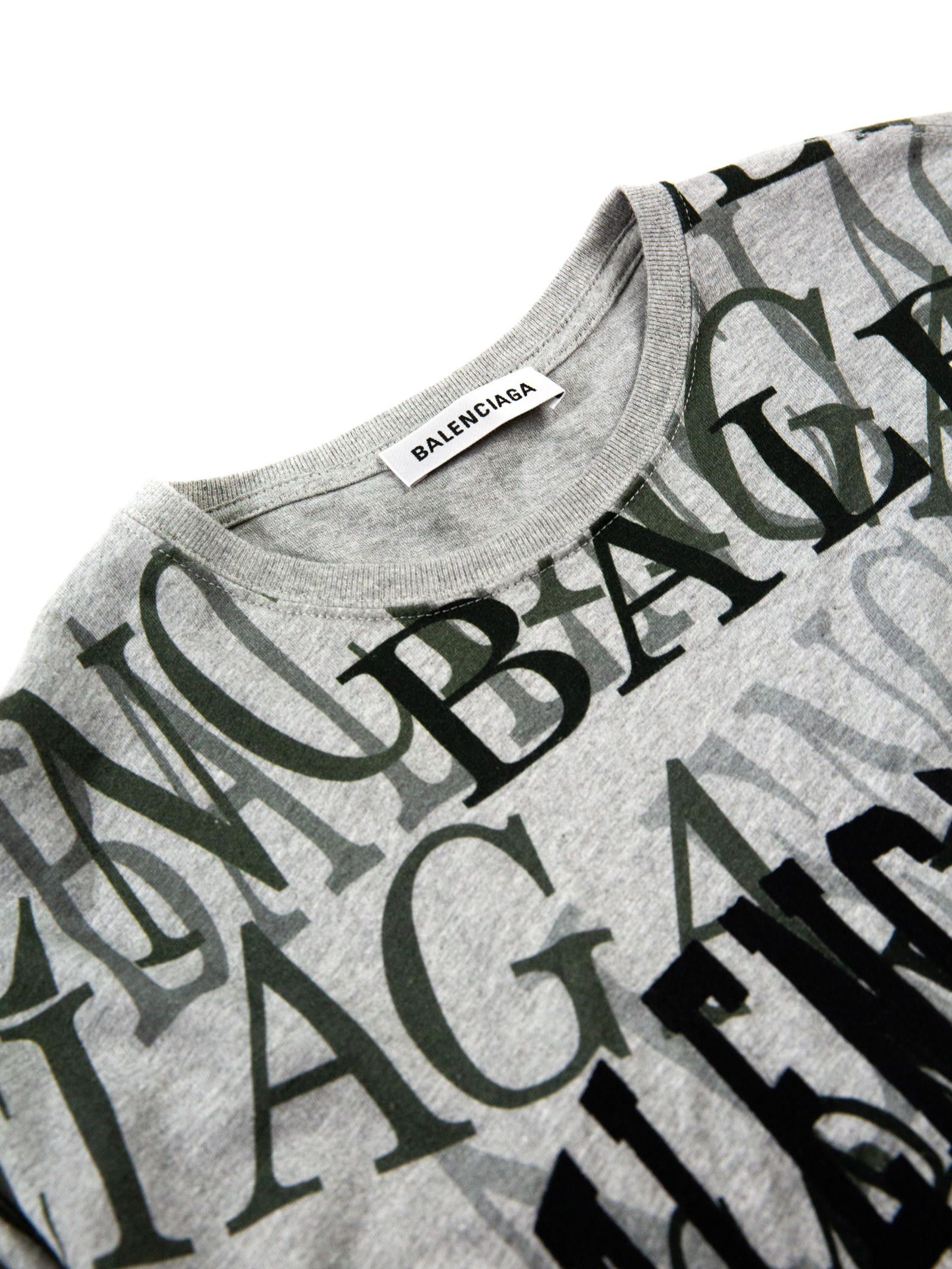 Balenciaga Balenciaga Grey Logo T-shirt Size US S / EU 44-46 / 1 - 2 Thumbnail