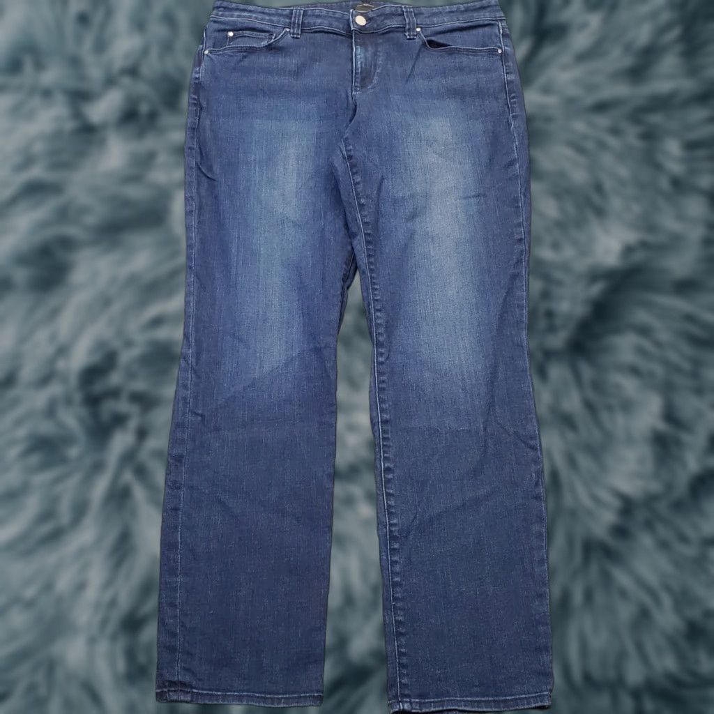 Ann Taylor Ann Taylor Womens Jeans Main Straight Denim Blue 10 Stretch 5-Pocket Denim Vintage No Women Size 10 Blue Denim Stretch Streetwear Size 32" / US 10 / IT 46 - 1 Thumbnail