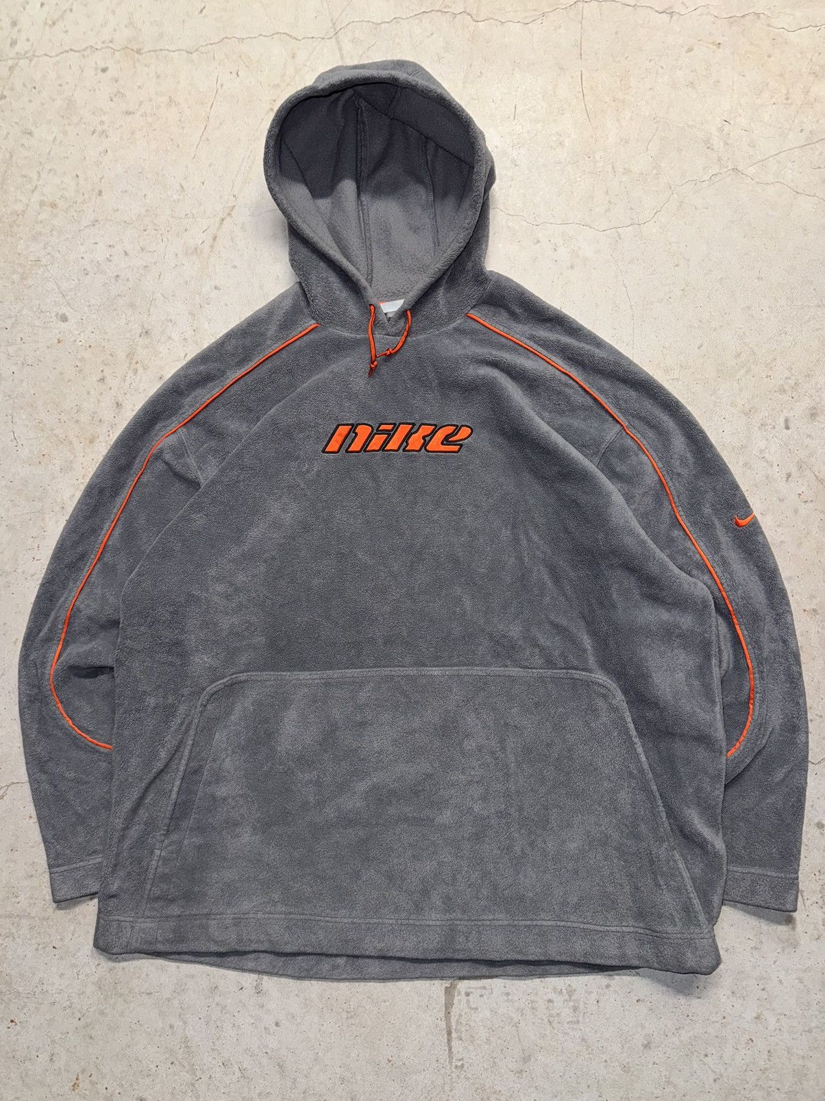 Nike Crazy Vintage 90s Nike Grey Fleece Hoodie Sweatshirt Size US XXL / EU 58 / 5 - 1 Thumbnail