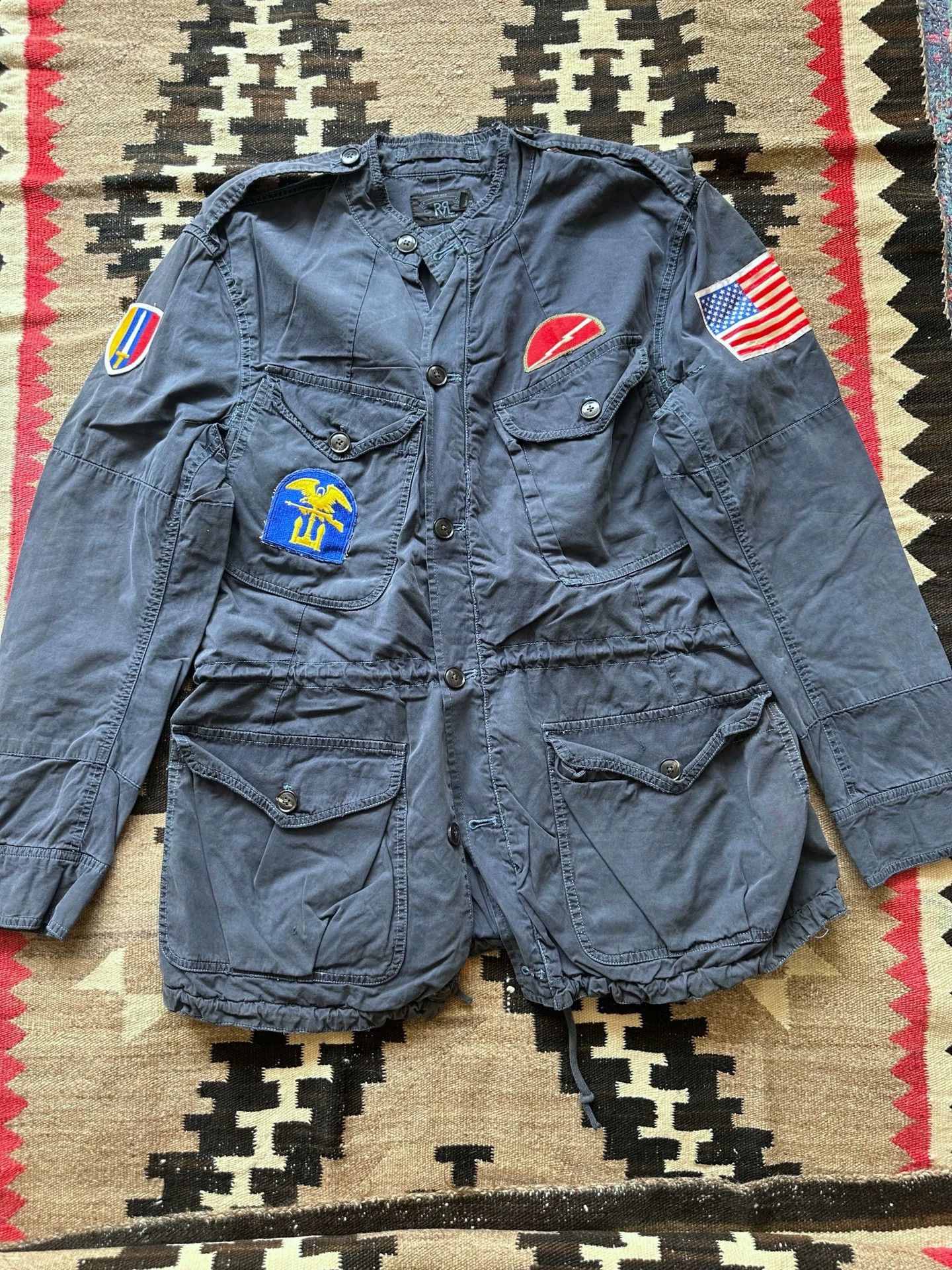 RRL Ralph Lauren RRL Military Distressed Hand-Painted Patchwork Jacket M Size US M / EU 48-50 / 2 - 1 Thumbnail