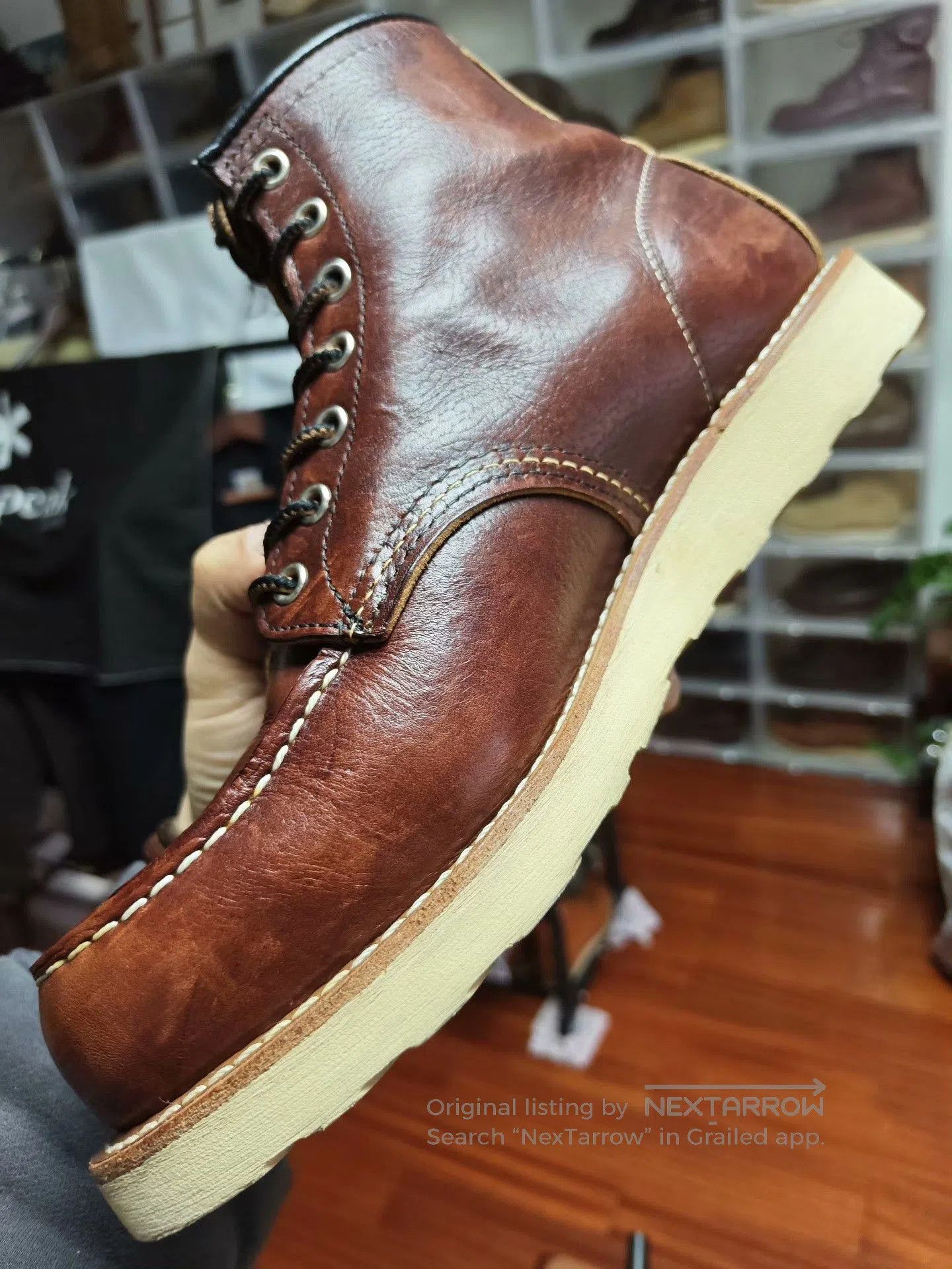Red Wing Red Wing 8138 Lychee Grain. Size US 9 / EU 42 - 6 Thumbnail