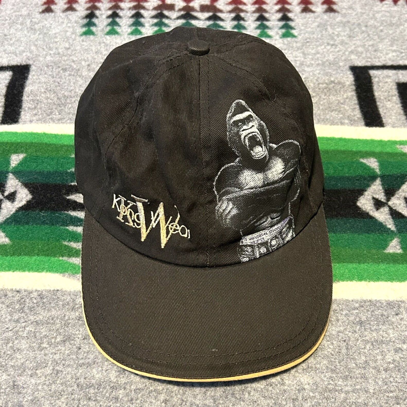 image of Vintage King Kong Wear Universal Studios Ride Theme Park Hat Strapback 90's Euc in White, Men's
