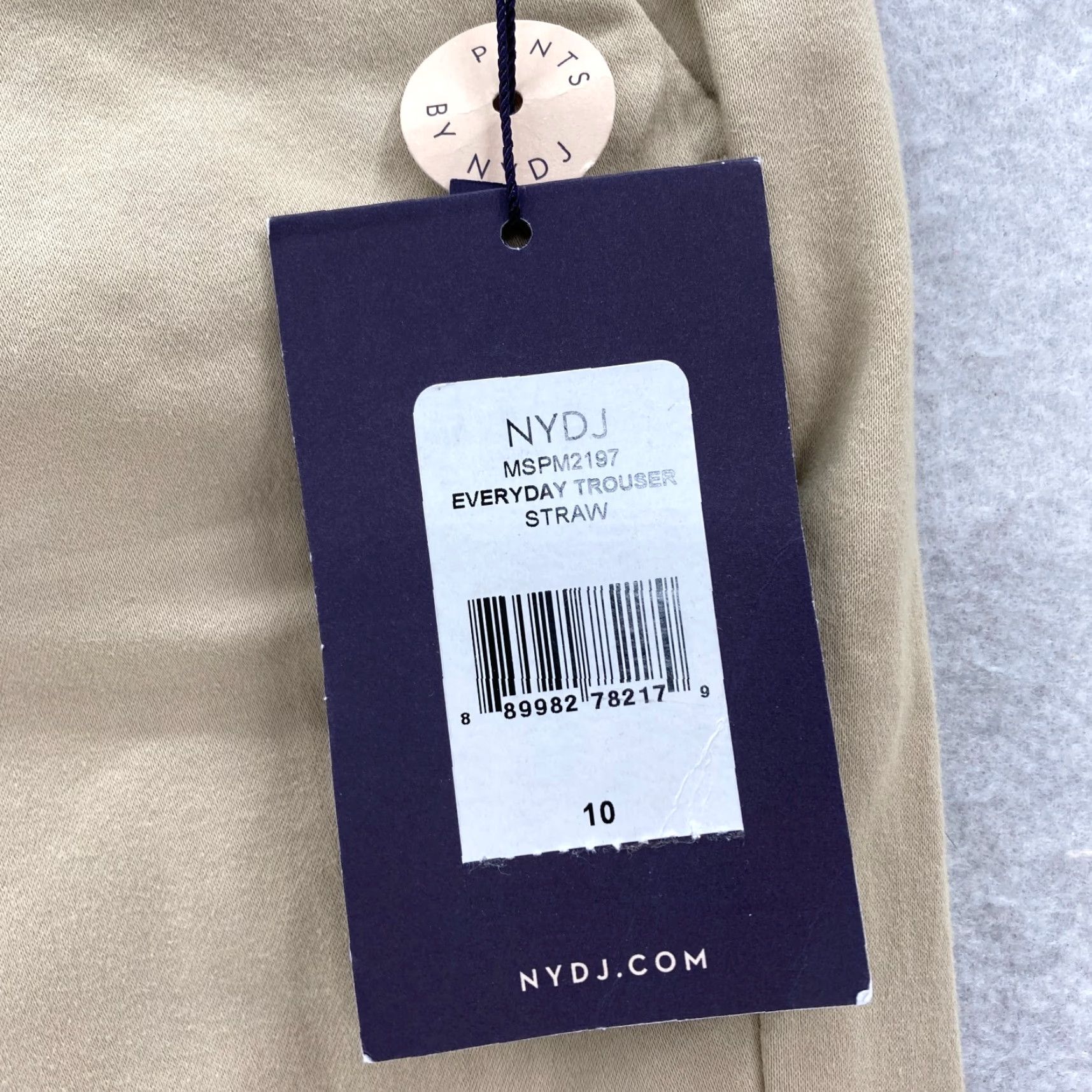 NYDJ NYDJ Everyday Trouser Pants Women's 10 Khaki Beige Stretch Casual Preppy Career Chino Pants Shirt Size 32" / US 10 / IT 46 - 5 Thumbnail
