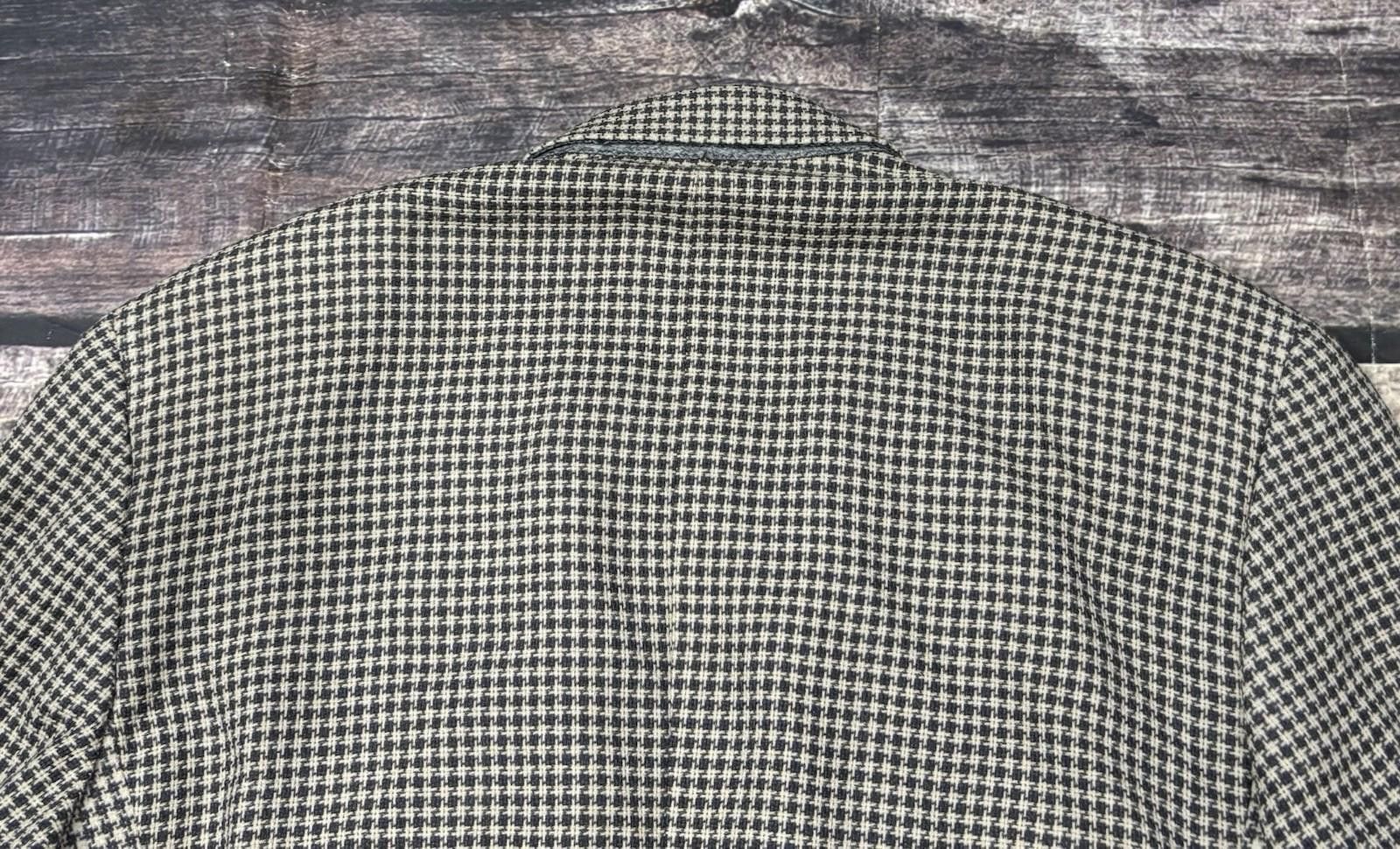 Bloomingdale's Bloomingdales Blazer Jacket Men IT 52 US 42 Wool Houndstooth Size 42R - 6 Thumbnail