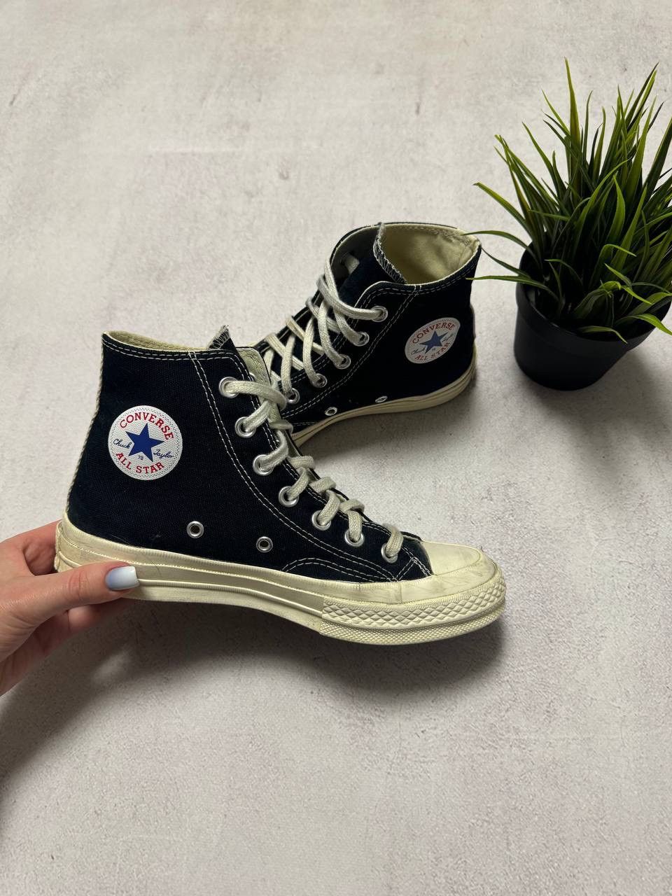 Comme des Garcons × Converse Vintage Comme Des Garcons Converse Sneakers High 36.5 37 Size US 6 / IT 36 - 2 Thumbnail