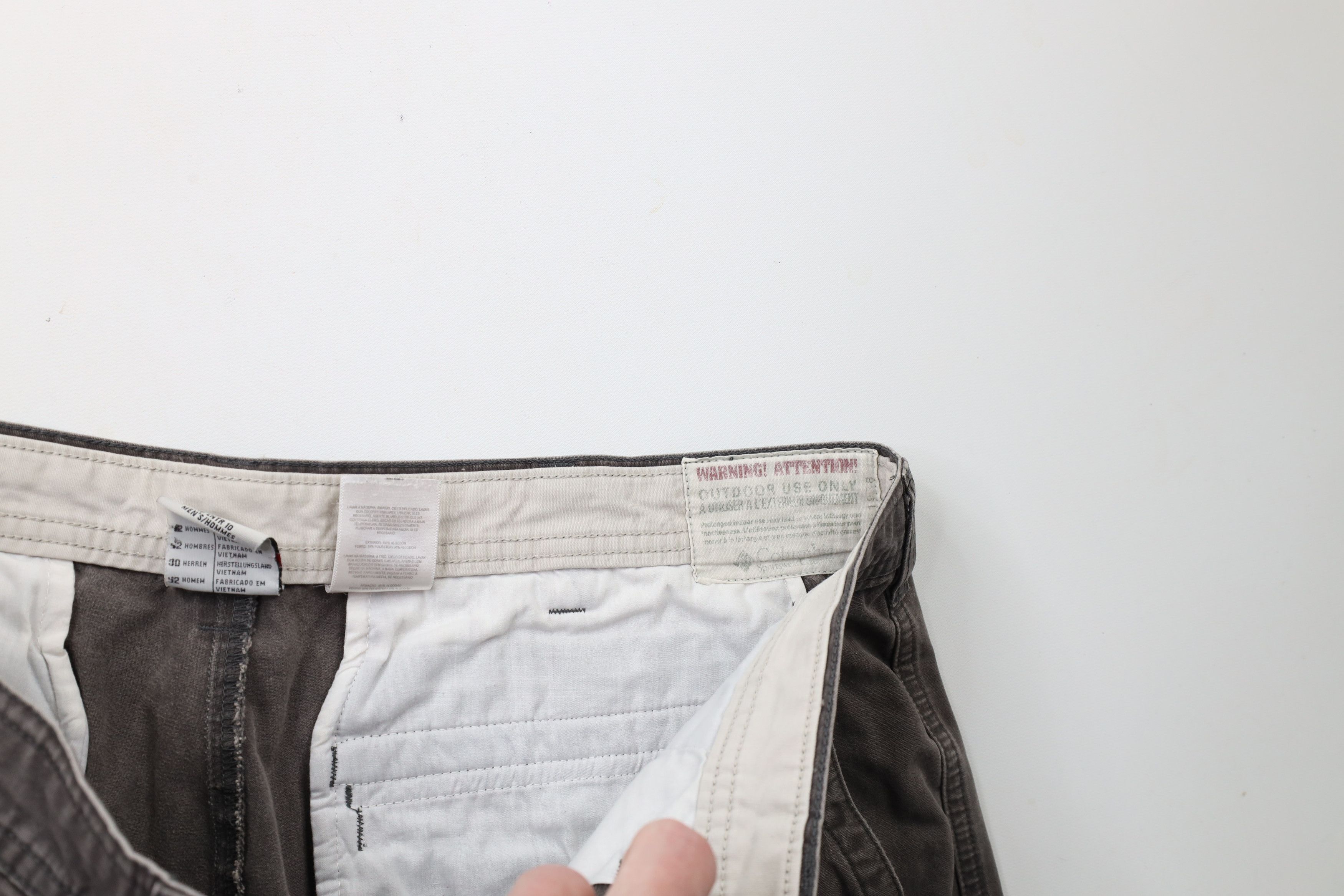 Columbia × Vintage Vintage Columbia Out Above Knee Dungaree Shorts Gray Cotton Size US 32 / EU 48 - 8 Thumbnail