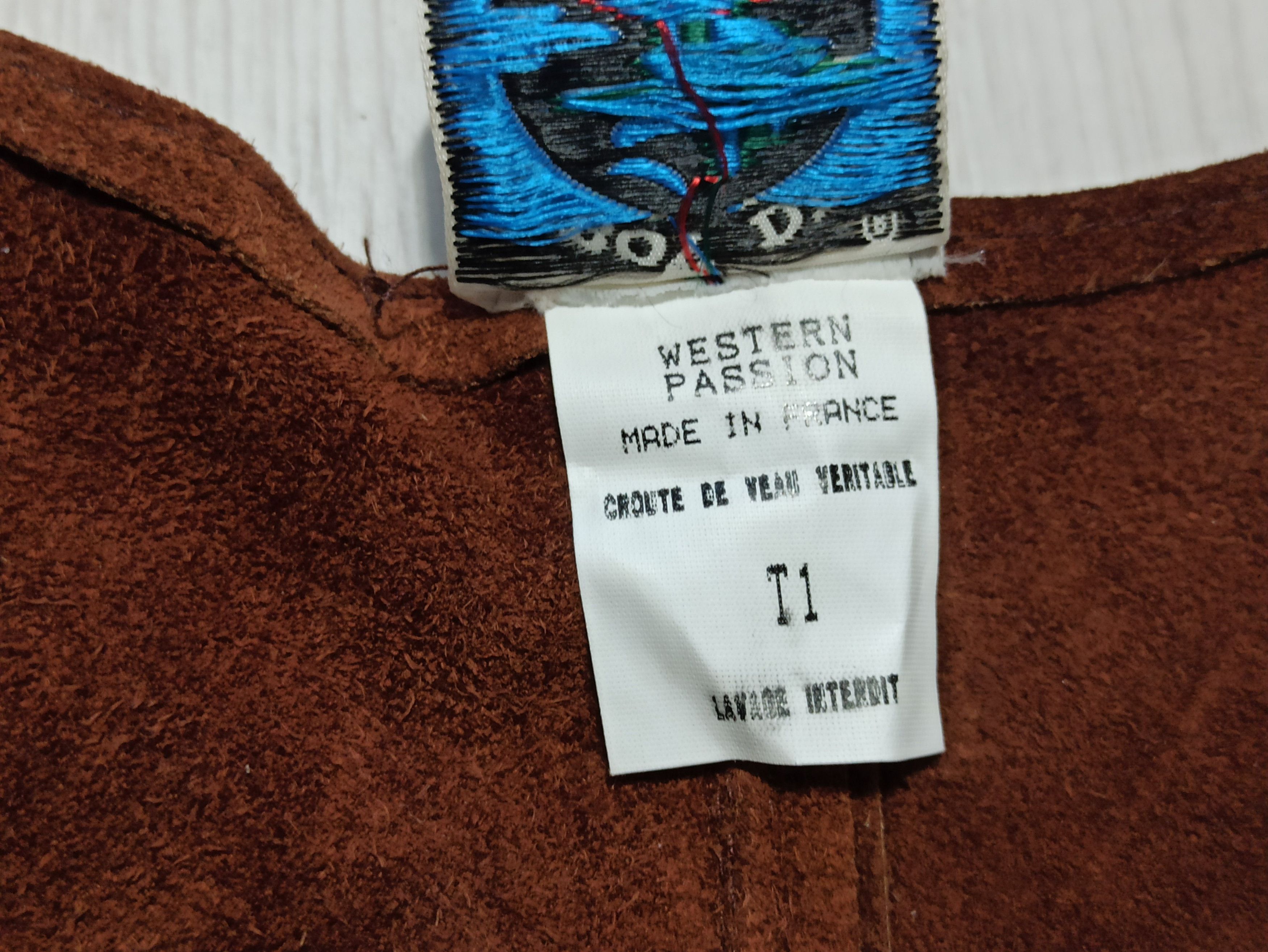 Leather Cow Boy Dream Paris Vintage Suede Fringe Western Vest M Size M / US 6-8 / IT 42-44 - 3 Thumbnail