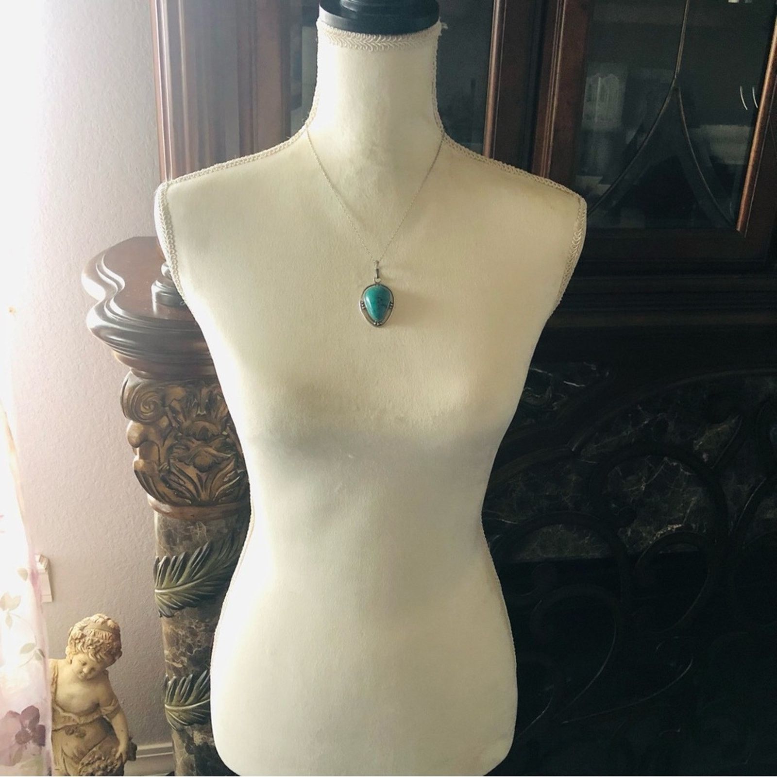 Vintage Vintage Native American Navajo MD 925 turquoise pendant Size ONE SIZE - 15 Thumbnail