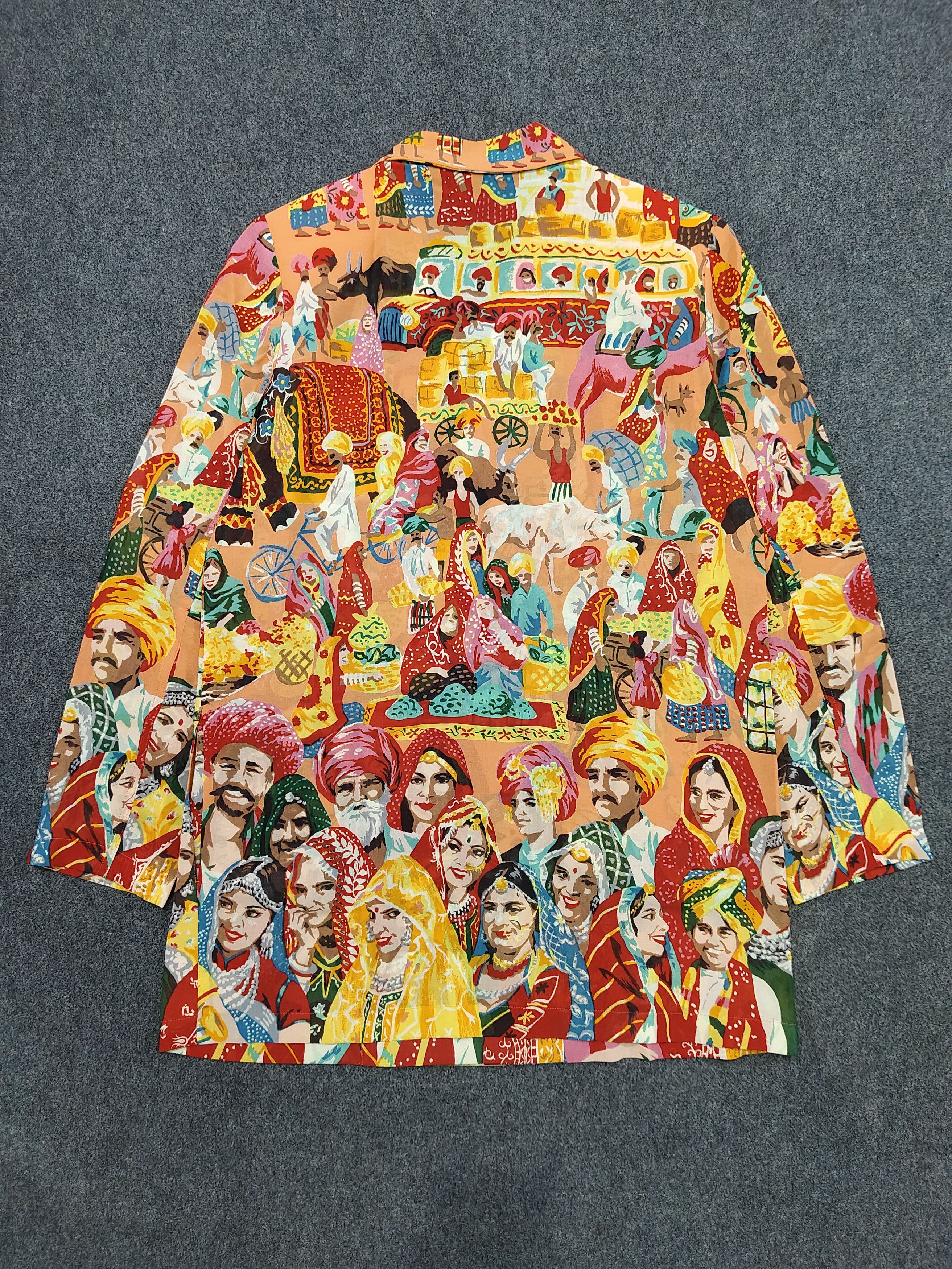 Japanese Brand 90s Tokuko 1erVol- AOP India Culture Art Graphic Jacket Size US M / EU 48-50 / 2 - 4 Thumbnail