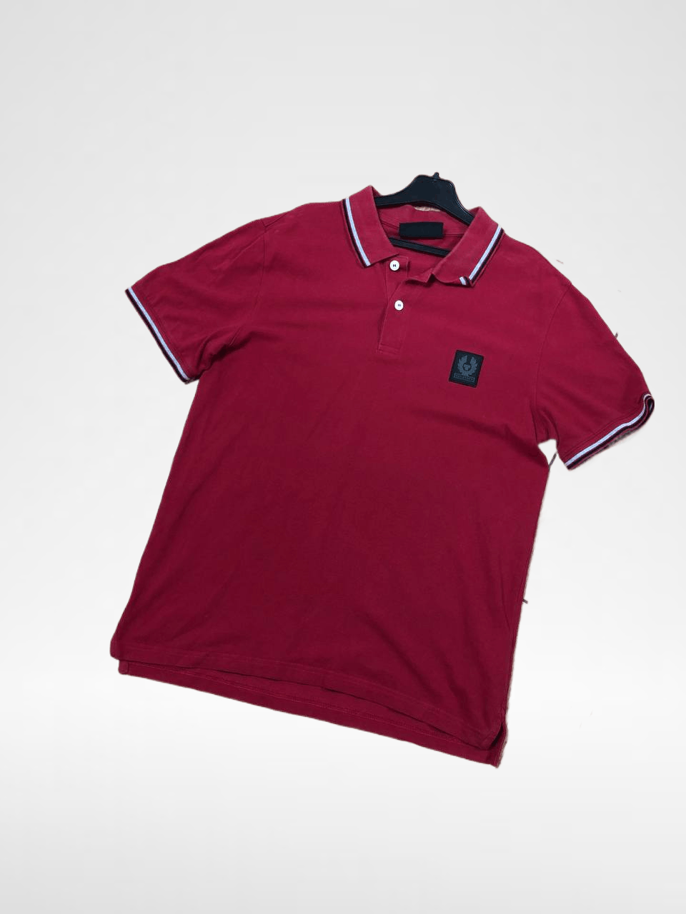 Logo Red Polo Size M Belstaff Y2K Streetwear T-Shirt