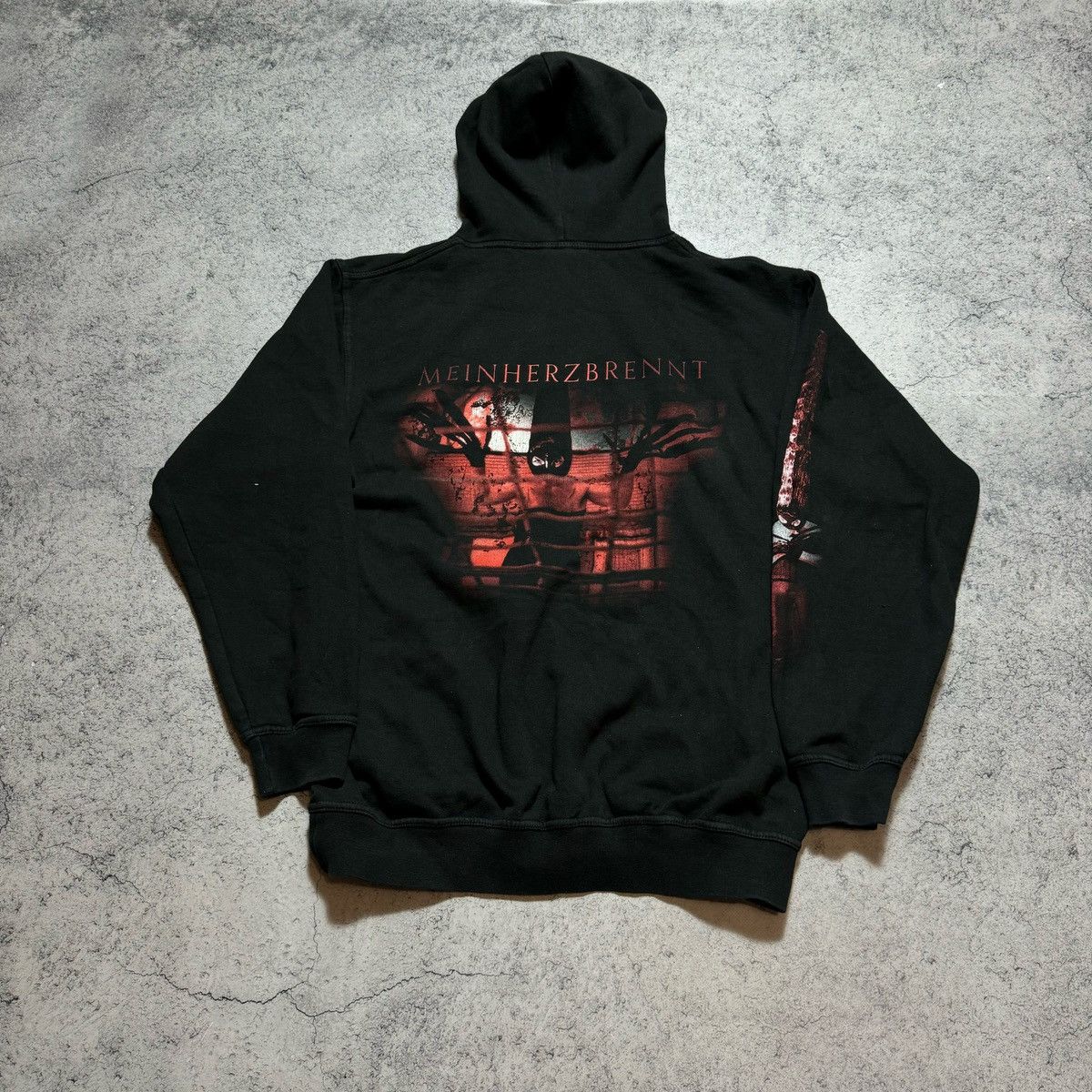 Band Tees × Vintage Very Rare Rammstein Meinherzbrennt Hoodie Size US M / EU 48-50 / 2 - 1 Thumbnail