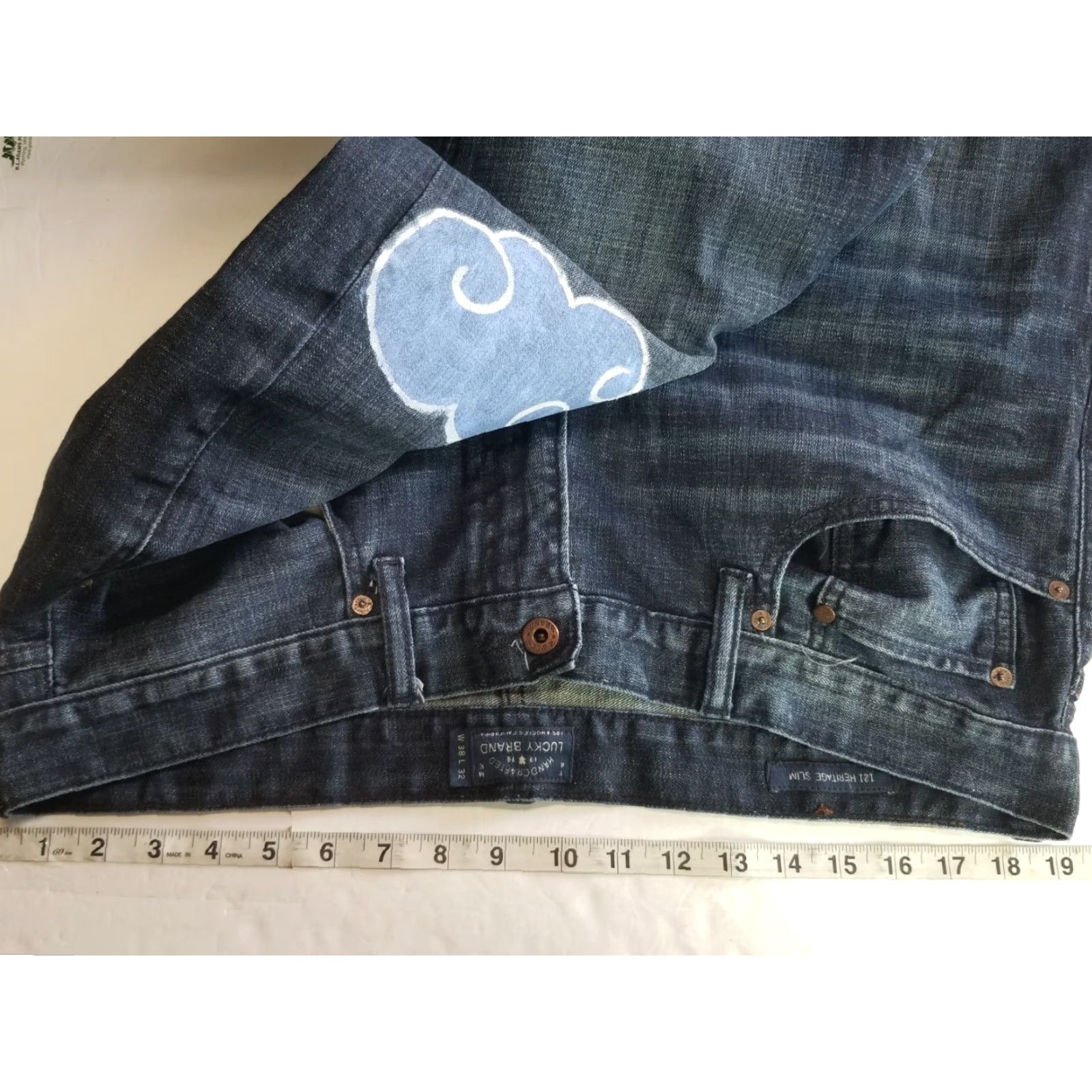 Lucky Brand LUCKY BRAND 121 Slim Fit Jeans Denim 38x32 Dark Wash Zip Fly Stretch Regular Men Jeans 98% Cotton 2% Elastane blue Size US 38 / EU 54 - 3 Thumbnail