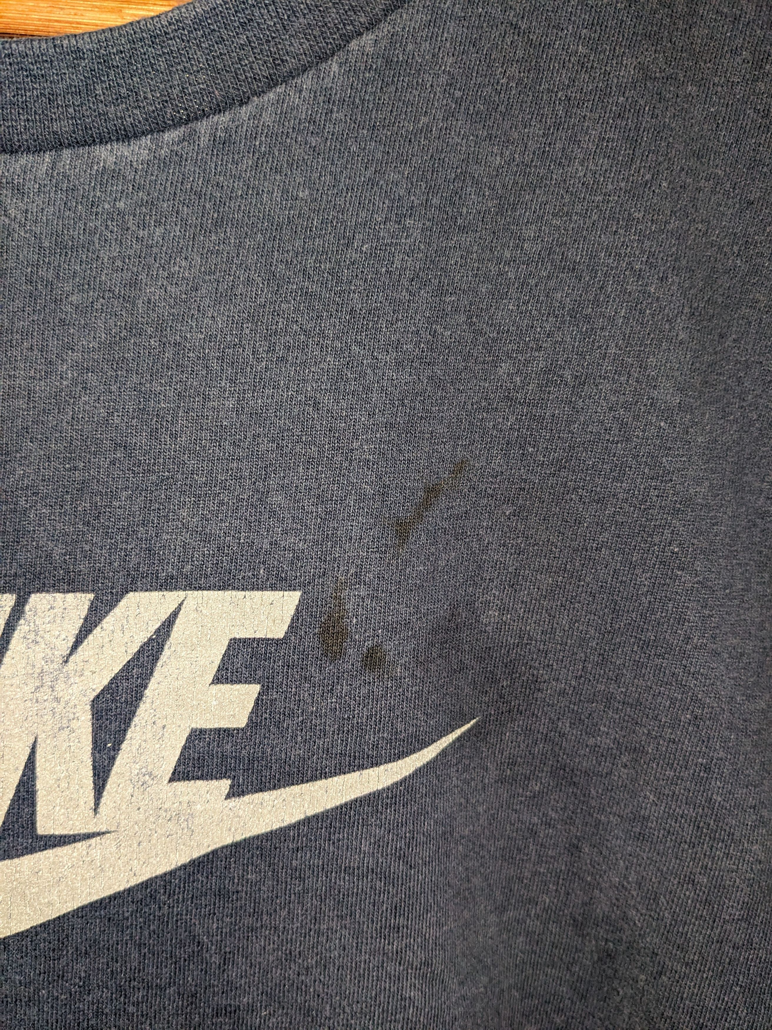 Nike × Vintage Vintage Y2K Nike Big Swoosh Check Logo Blue Large T-Shirt Size US L / EU 52-54 / 3 - 6 Thumbnail