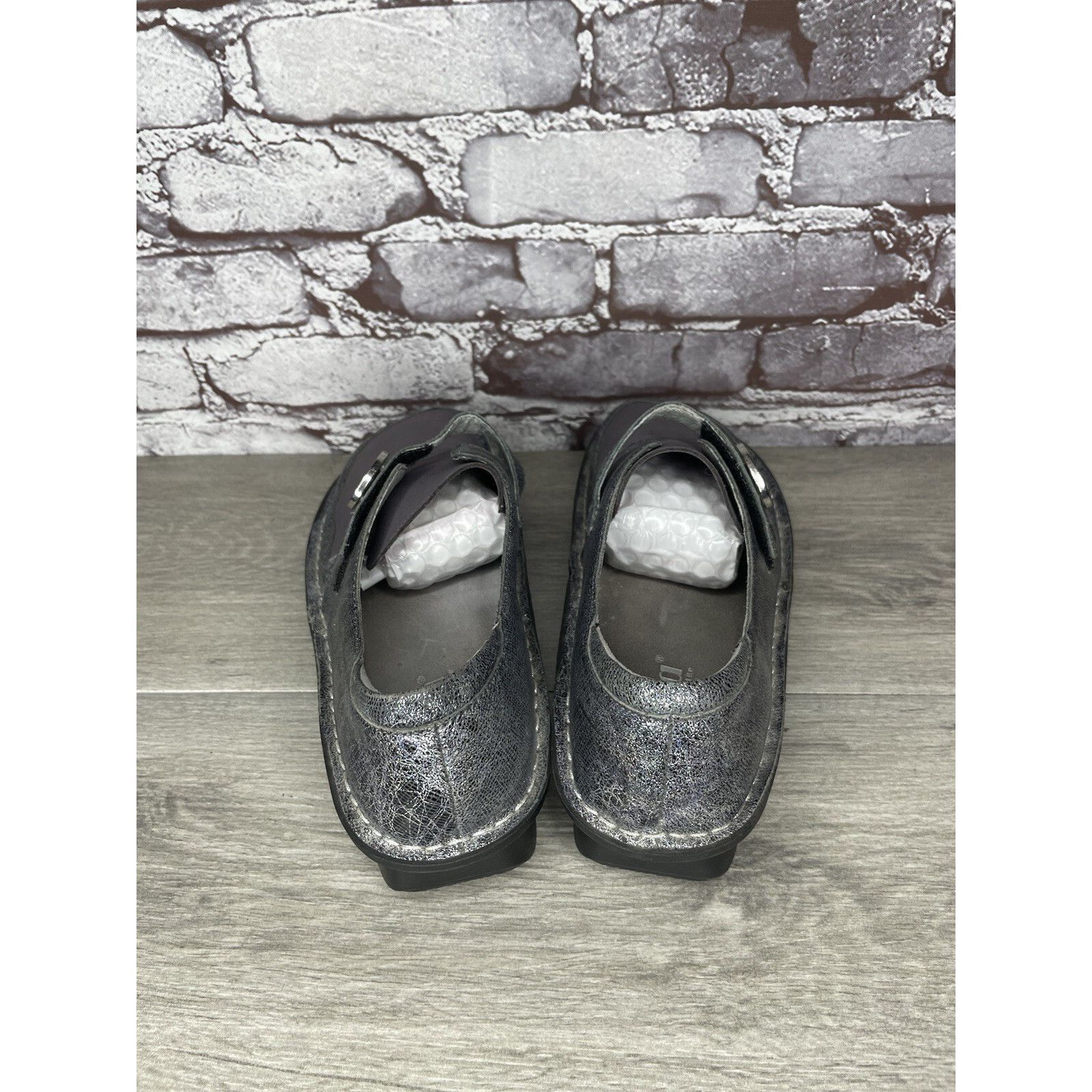 Allegri Alegria DEN-735 MOON SHADOW Gray Leather Shoes Slip-On Clogs Size US 9 / IT 39 - 6 Thumbnail