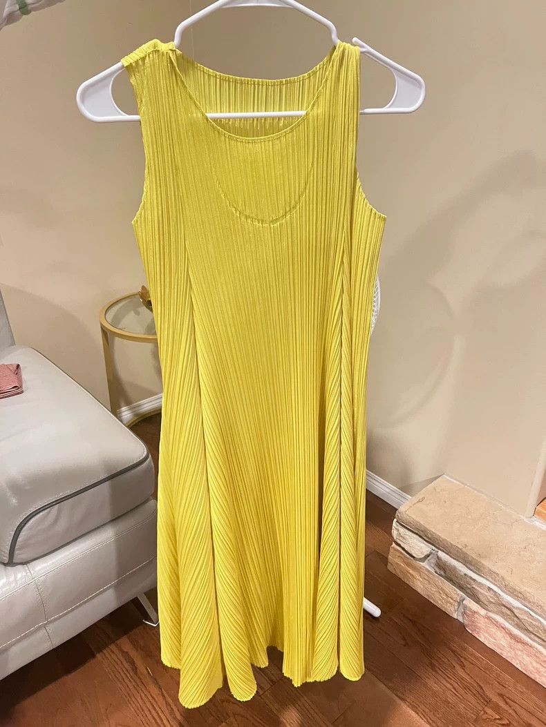 Issey Miyake issey miyake size:1 Yellow dress 2506-Nextarrow Size XXS / US 00 / IT 34 - 2 Thumbnail
