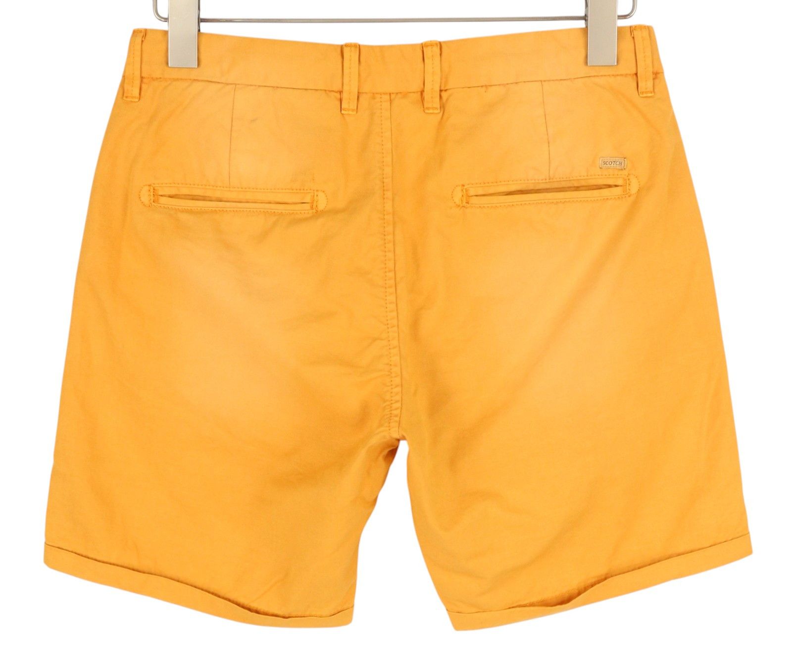 Scotch & Soda W29 Chino Washed Orange Turn-Up Zip Fly Logo 84192 Size US 29 - 2 Thumbnail