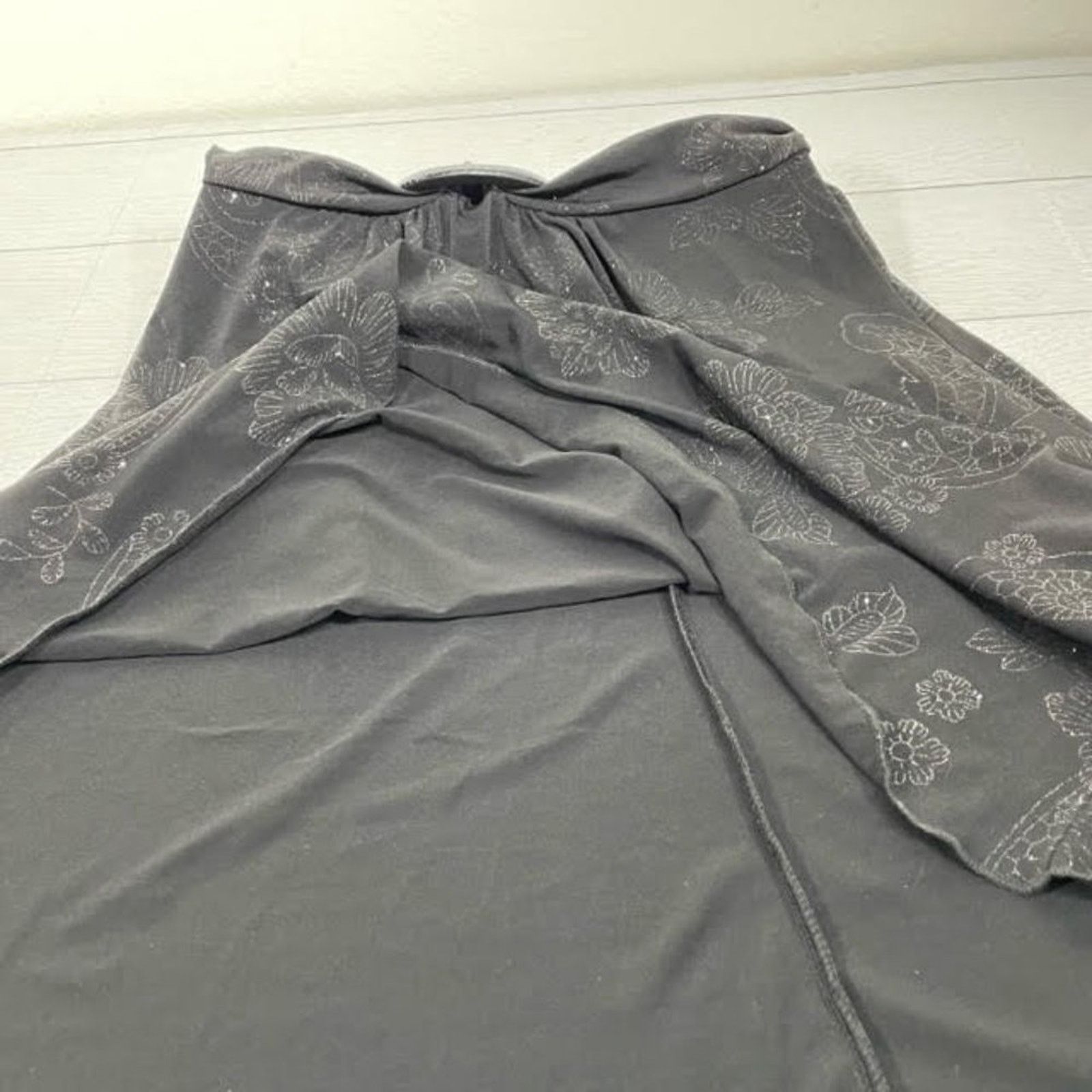 Other Star Vixen Black Silver Shimmer Flower Retro A Line Dress Size M / US 6-8 / IT 42-44 - 10 Thumbnail