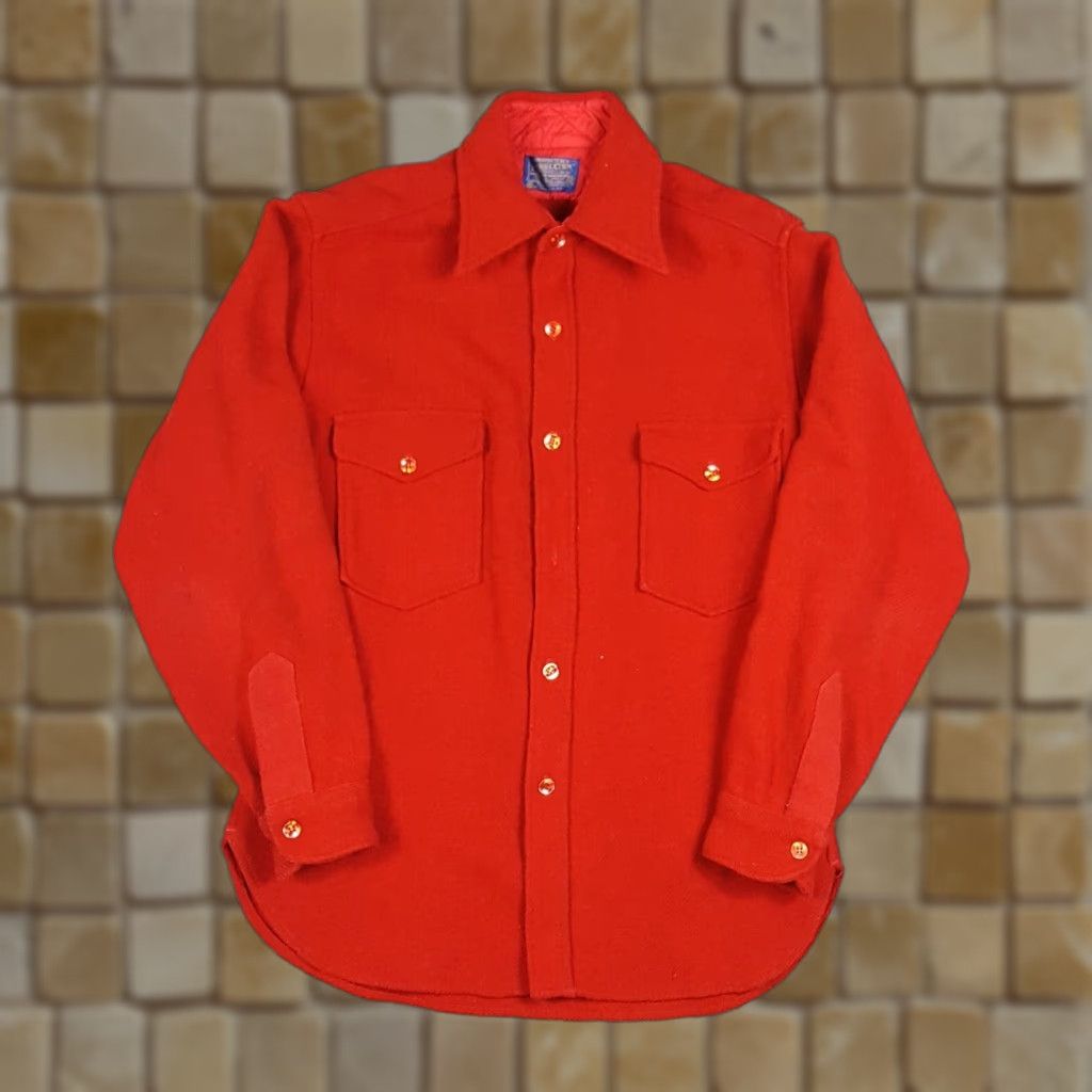 Pendleton Vintage Pendleton USA Men's Medium Button-Up Shirt 70s Herringbone Wool Collared Retro Casual Size US M / EU 48-50 / 2 - 1 Thumbnail