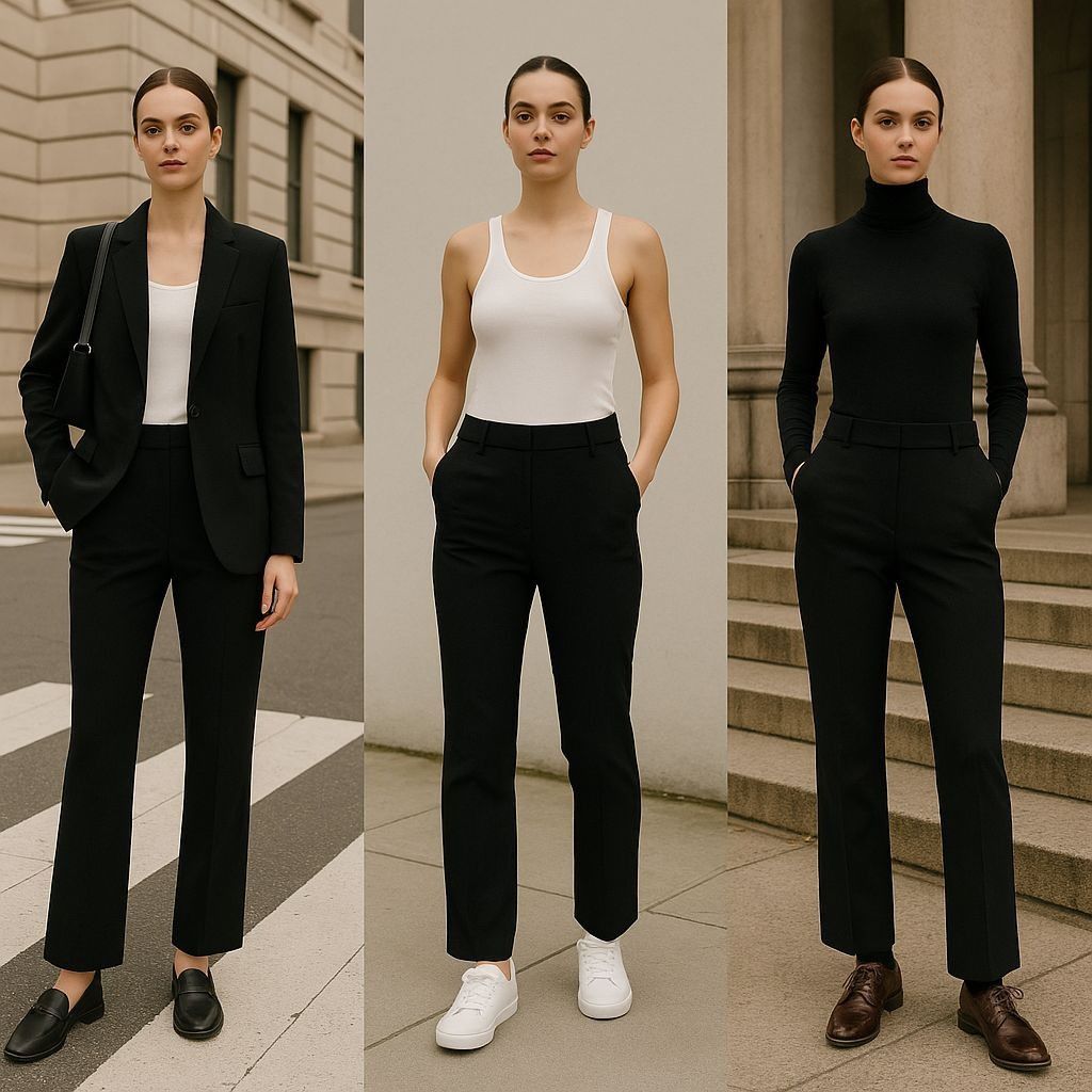 Anthropologie Anthropologie Women Black Thick Stretch Pant 10 Quiet Luxury Size 32" / US 10 / IT 46 - 1 Thumbnail