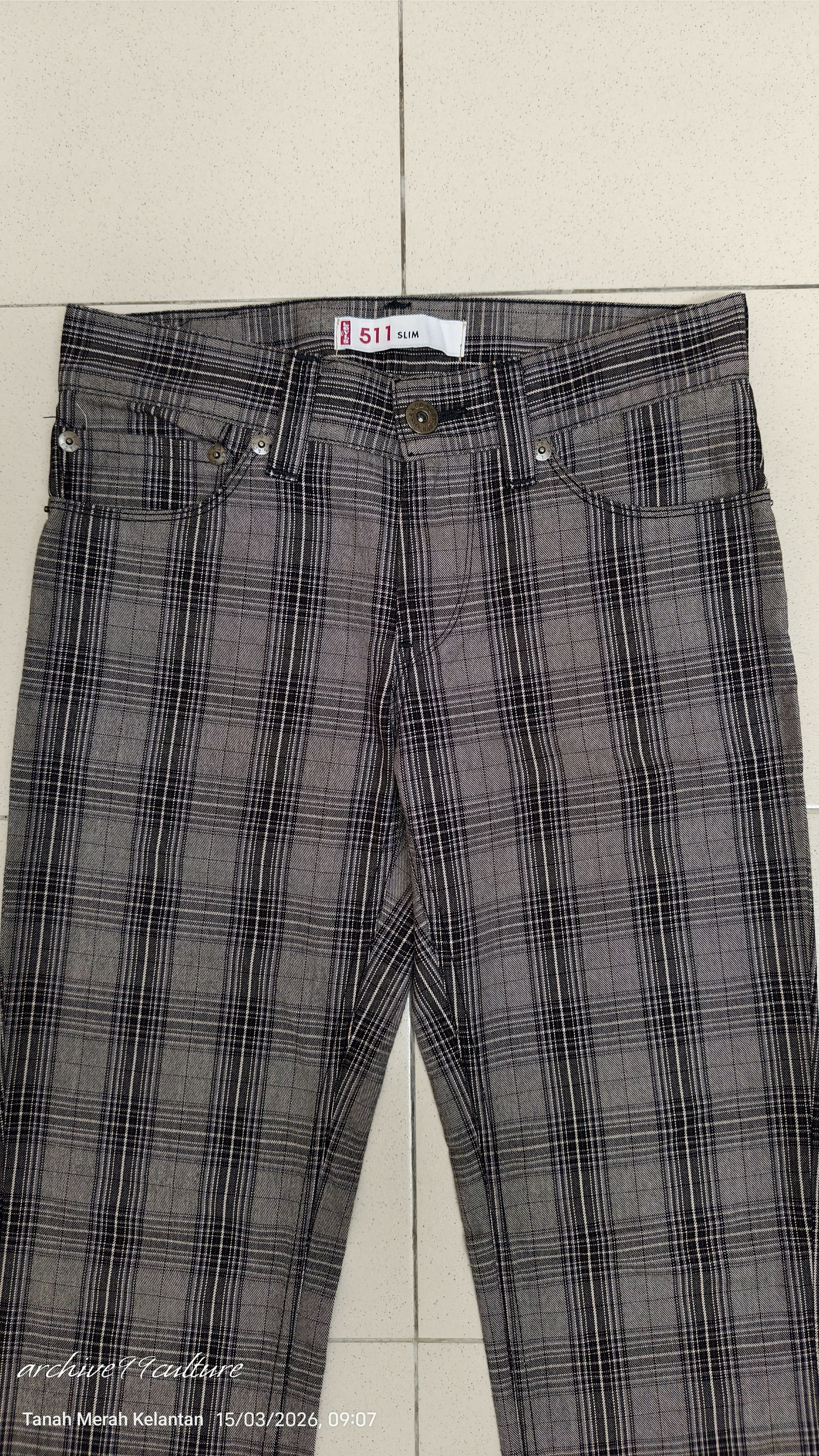 Levi's Levi’s Japan 511 Slim Plaid Tartan Checkered Trousers Size US 30 / EU 46 - 9 Thumbnail