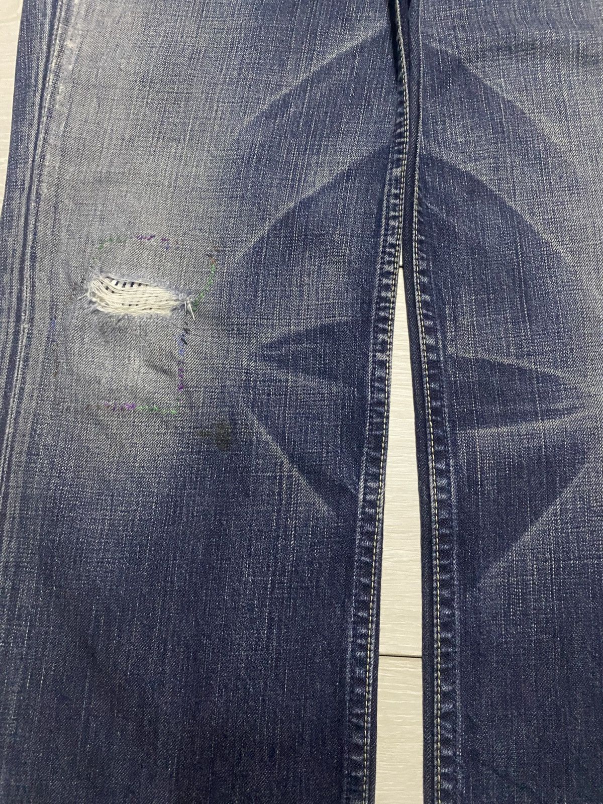 Levi's Levis Japan Redloop Fade Wash Distressed Loose Jeans Size US 33 - 9 Thumbnail
