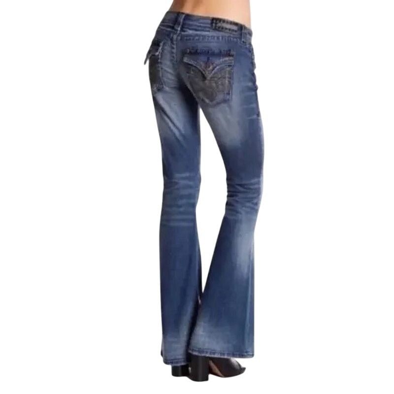 Affliction Affliction ZIGGY Embellished Jeans Size 29 Flare Low Rise Size 29" - 3 Thumbnail