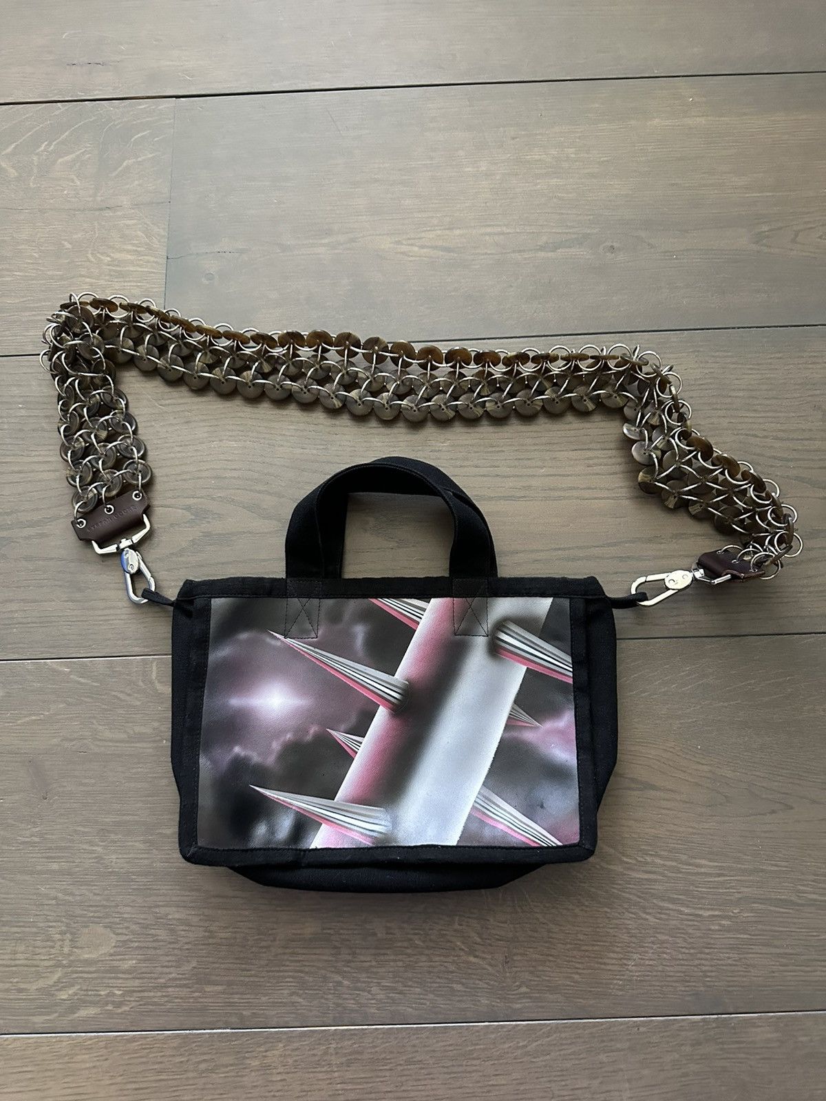 image of Stefan Cooke 1 Of 1 Bag + Leather Button Strap in Red, Men's