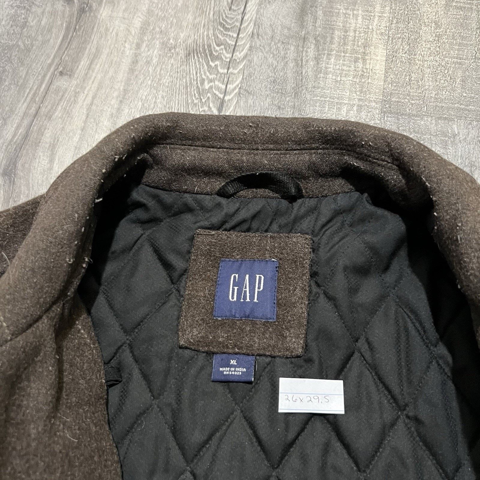 Gap Vintage GAP Wool Bomber Jacket Mens XL Y2K Quilt Lined 00s Size US XL / EU 56 / 4 - 7 Thumbnail