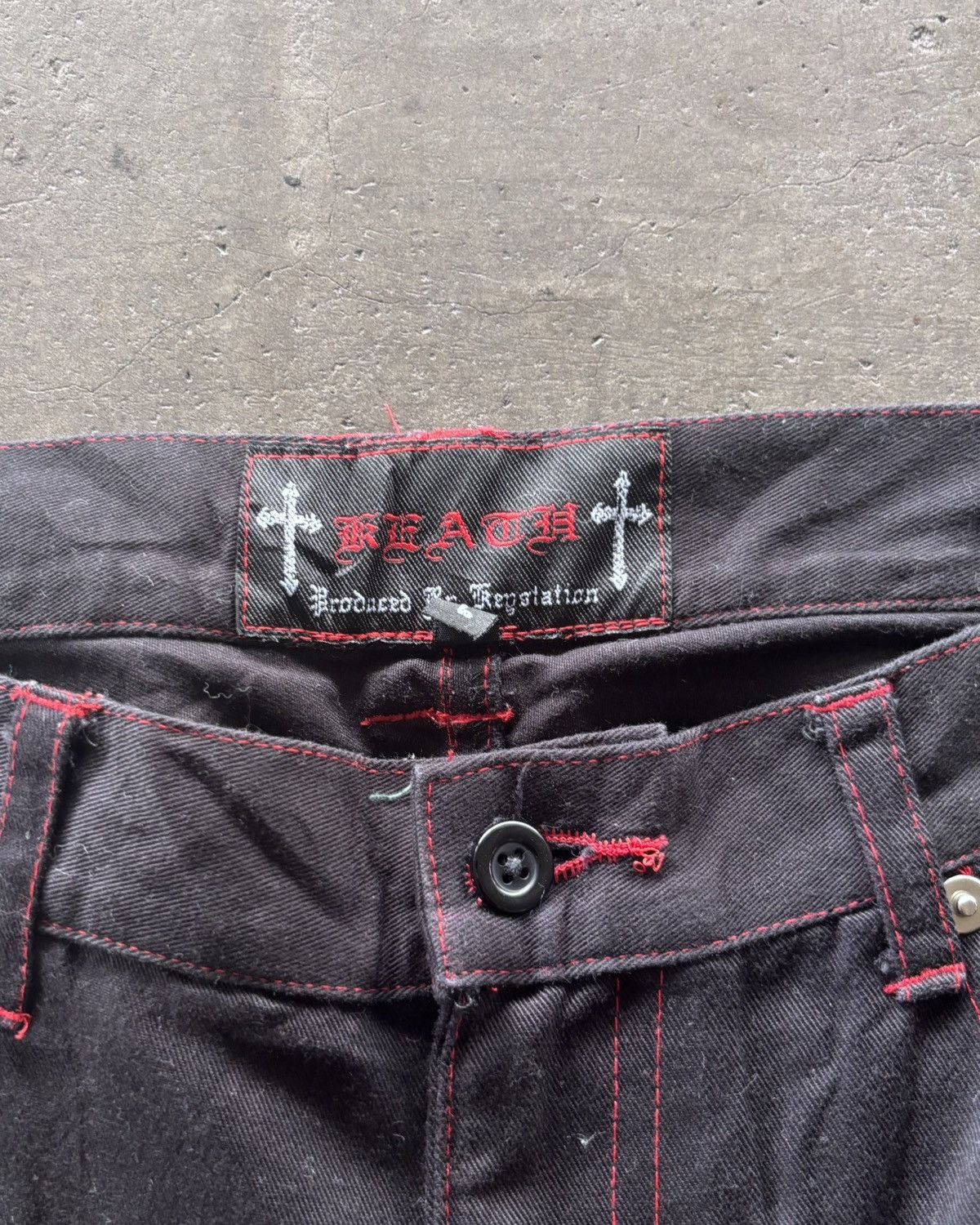 If Six Was Nine × Japanese Brand × Le Grande Bleu (L.G.B.) 🔥INSANE Punk Gothic Studded Poem Pants Size US 32 / EU 48 - 4 Thumbnail