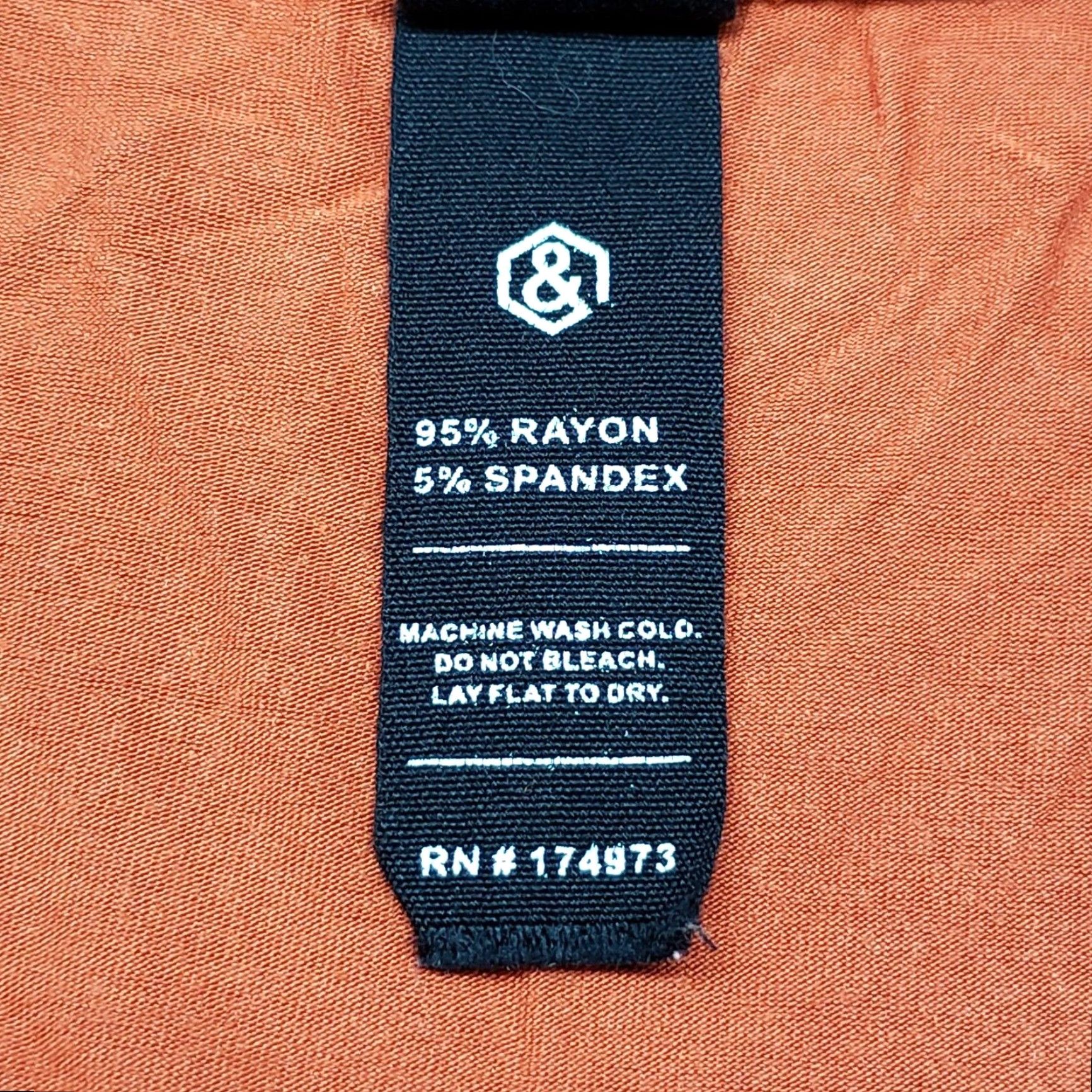 Vintage Agnes & Dora Women's Tunic T-Shirt M Orange Solid V-Neck Long Sleeve Pullover Size M / US 6-8 / IT 42-44 - 7 Thumbnail