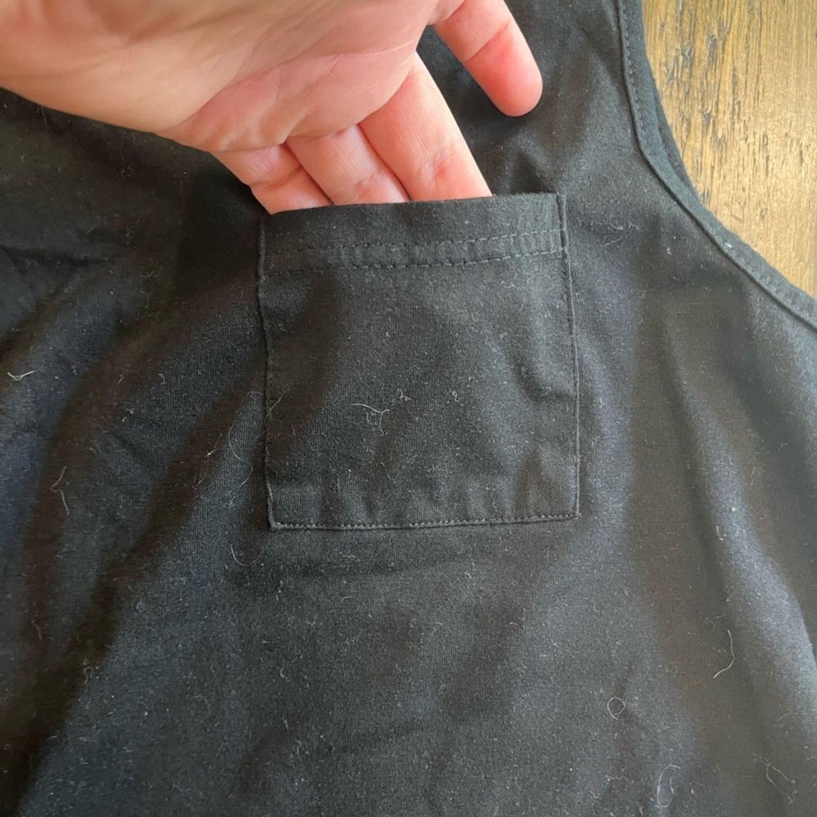 Vintage Hount Black Sleeveless Crew Neck Pocket Tee Size Large Size L / US 10 / IT 46 - 4 Thumbnail