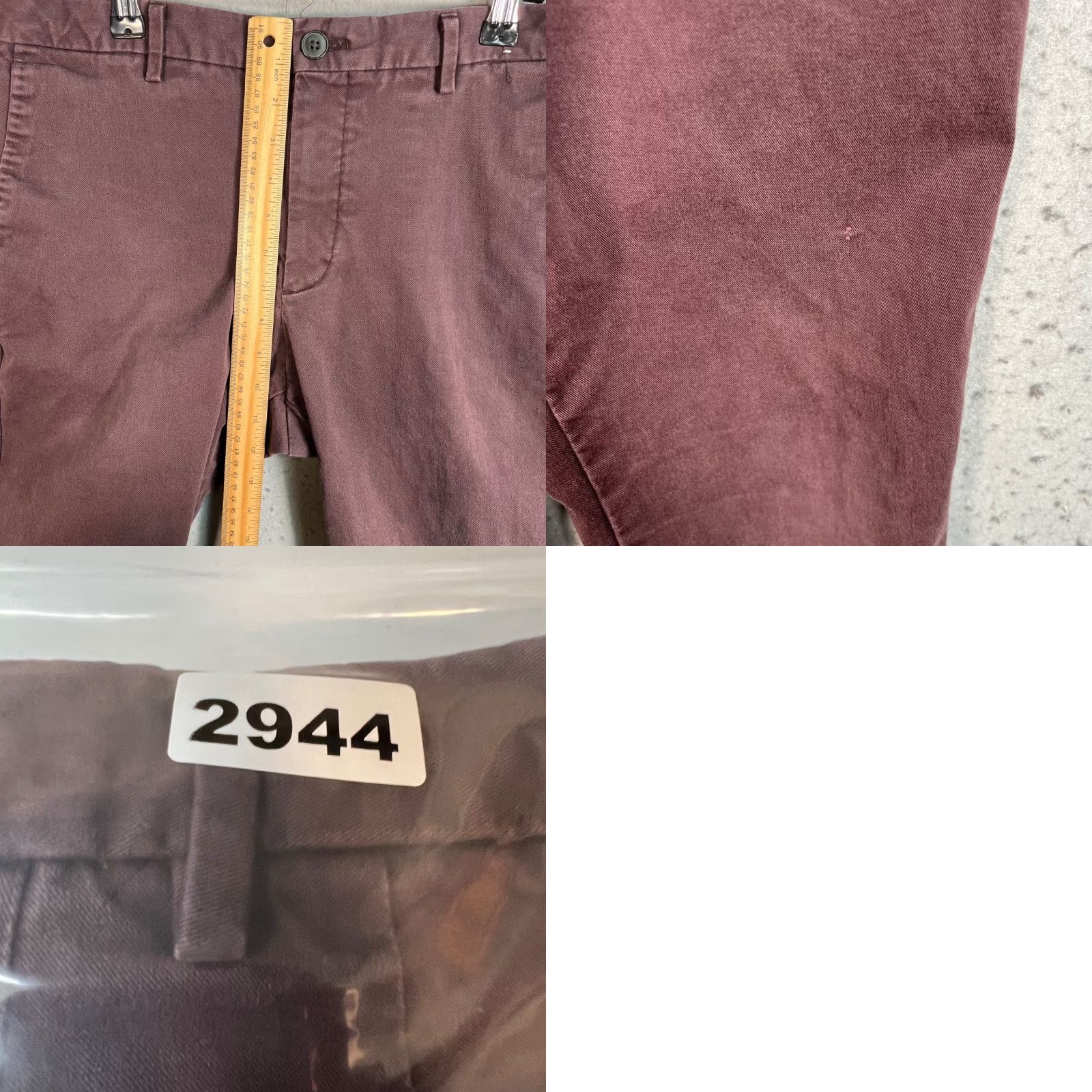 Uniqlo Uniqlo Mens Chino Pants Slim Fit Burgundy Cotton Blend 34 Casual Tailored 32 in Inseam 27 in Size US 34 / EU 50 - 8 Thumbnail