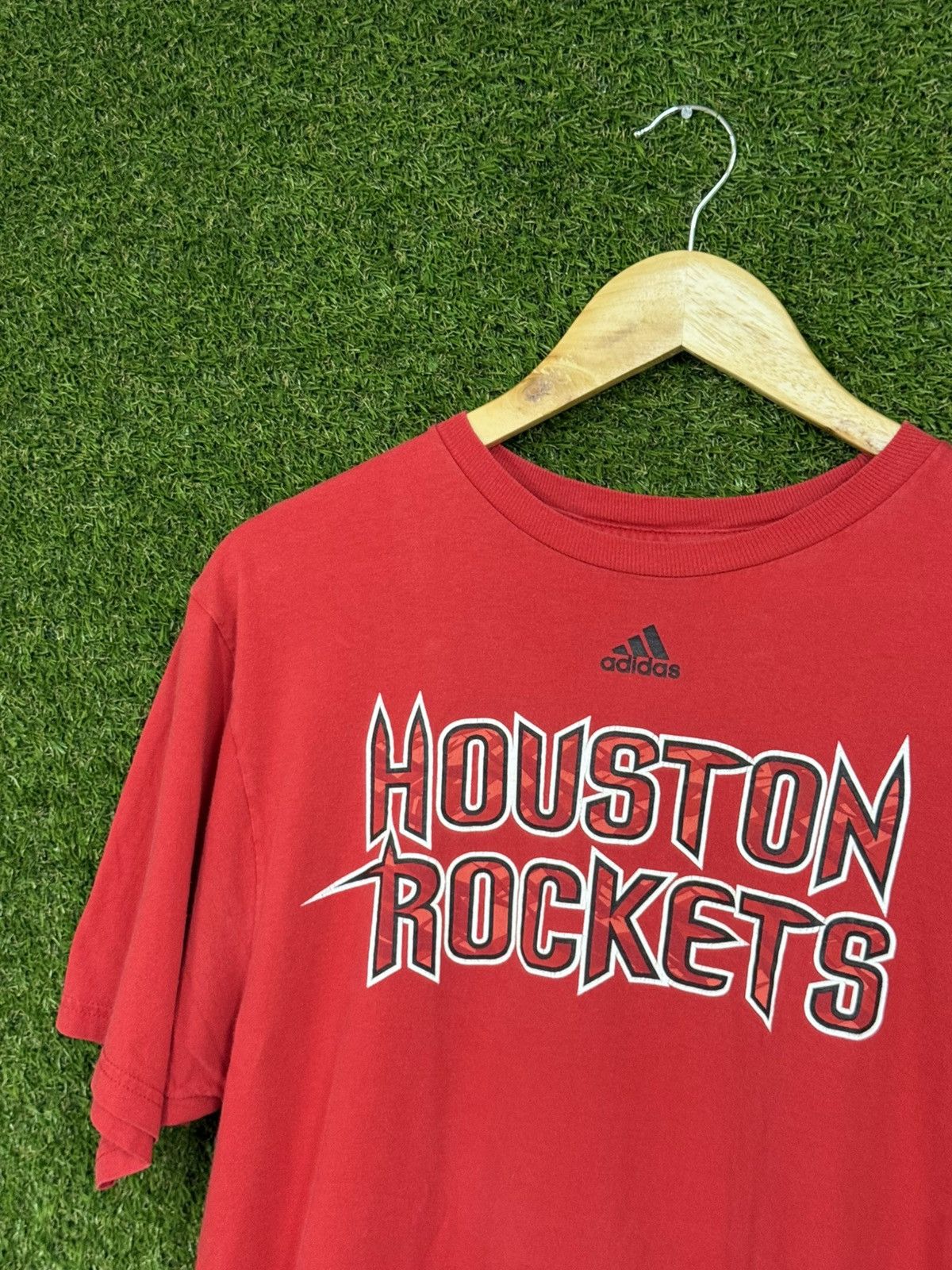 Adidas Adidas Houston Texas Rockets NBA Red Logo Stripes Tee Large Size US L / EU 52-54 / 3 - 2 Thumbnail