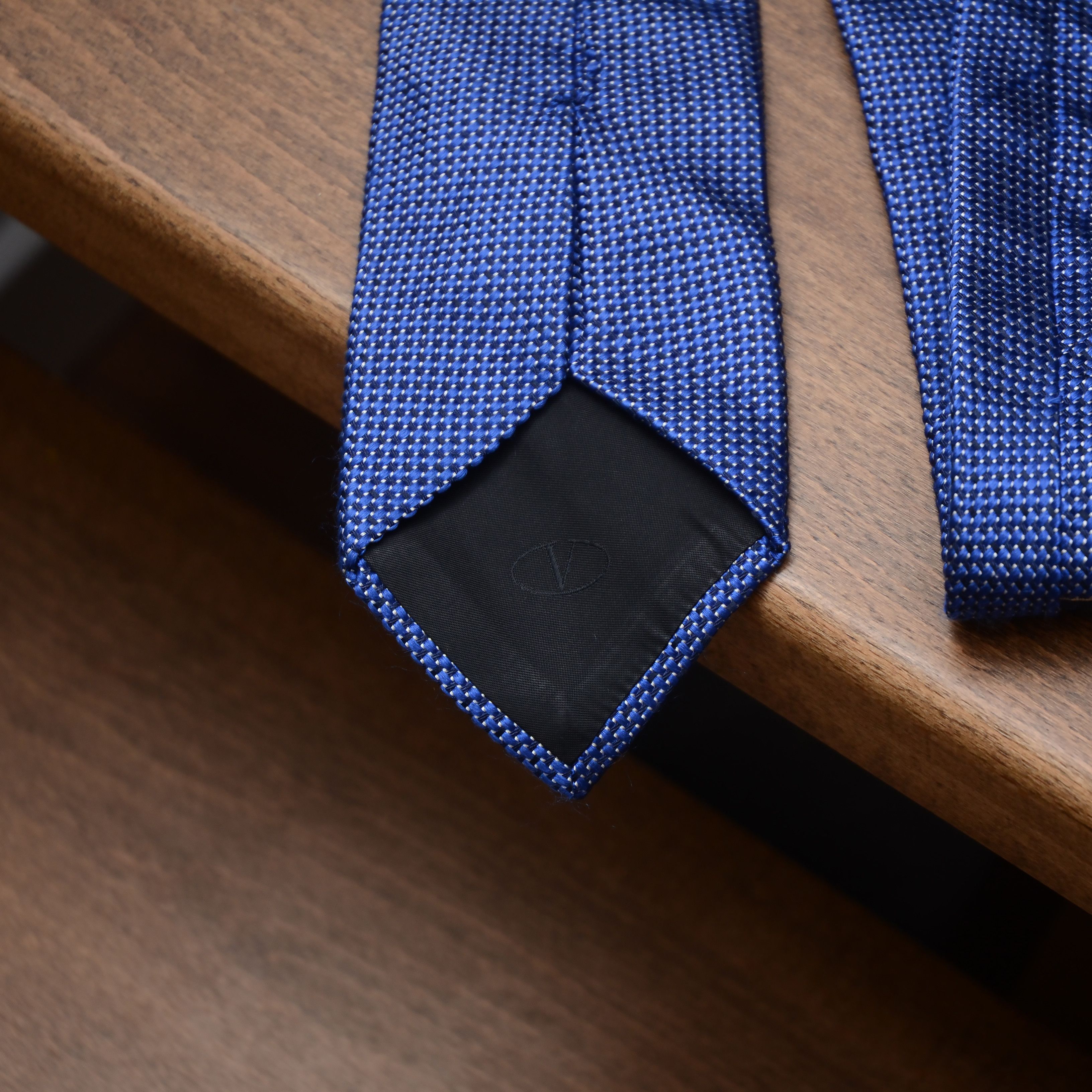 Valentino VALENTINO Cravatte Micro Printed Boho Silk Luxury Neck Tie Size ONE SIZE - 7 Thumbnail
