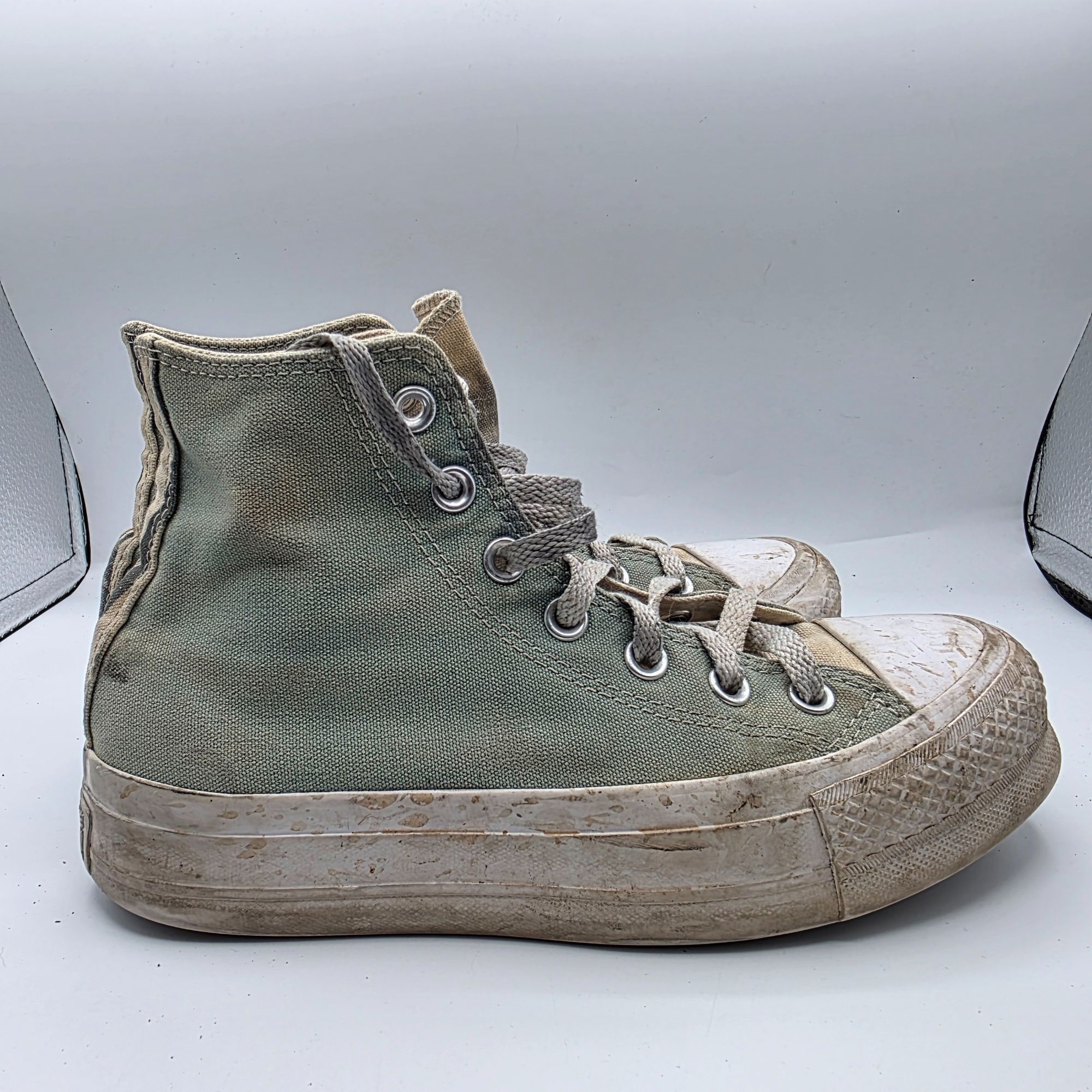Converse Converse Womens Size 6.5 Green Platform Shoes High Top Casua Size US 6.5 / IT 36.5 - 12 Thumbnail