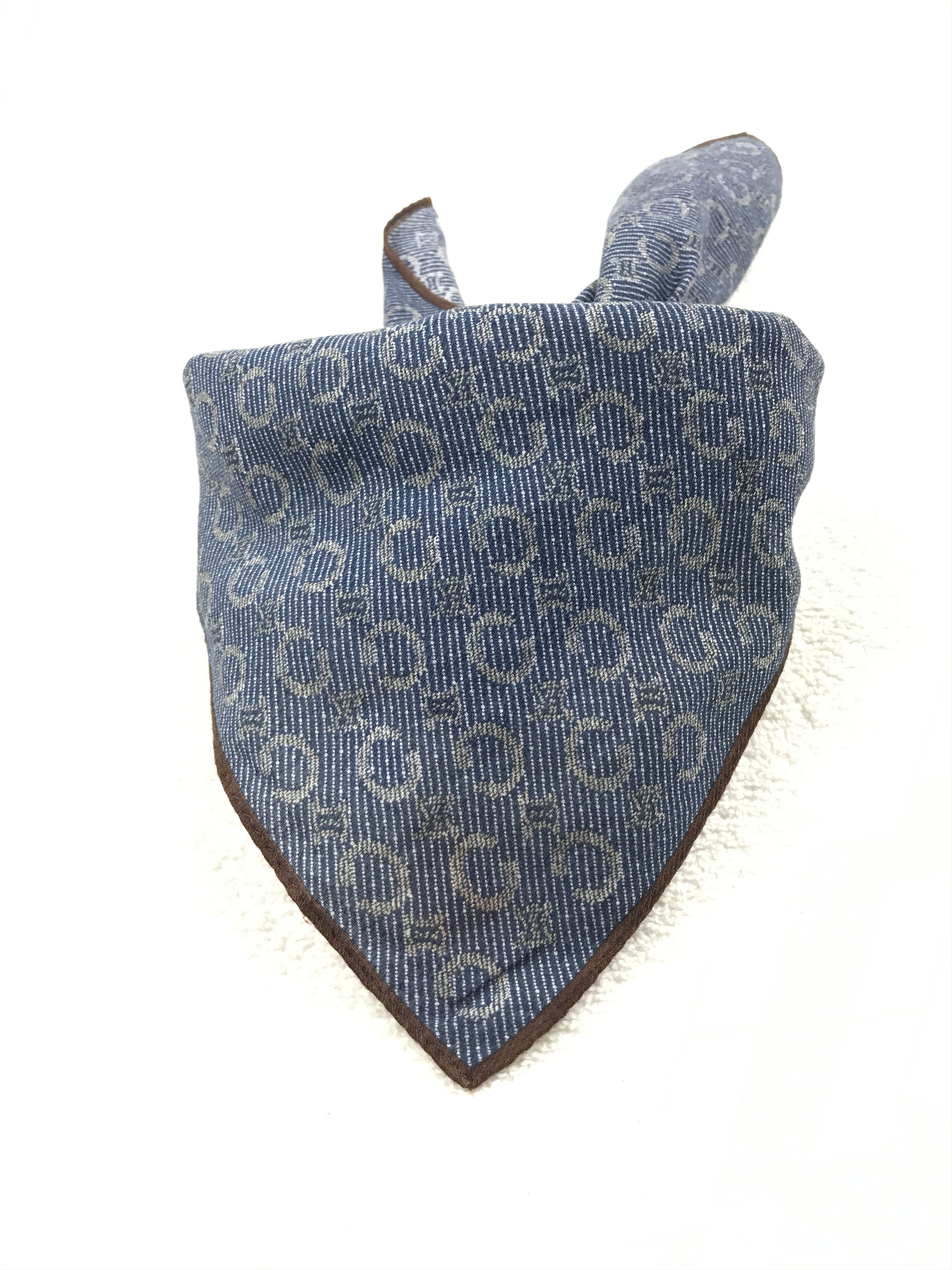 Celine × Vintage Vintage Celine Monogram Bandana Neckerchief Handkerchief Size ONE SIZE - 3 Thumbnail