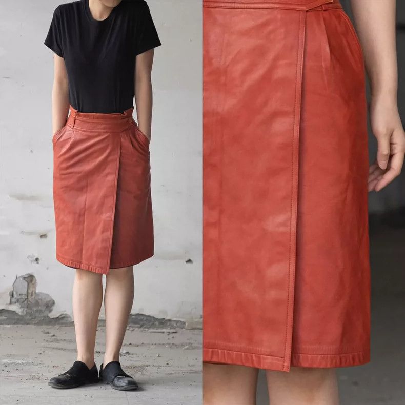 Kenzo KENZO A red one-piece skirt Size 27" / US 4 / IT 40 - 1 Thumbnail